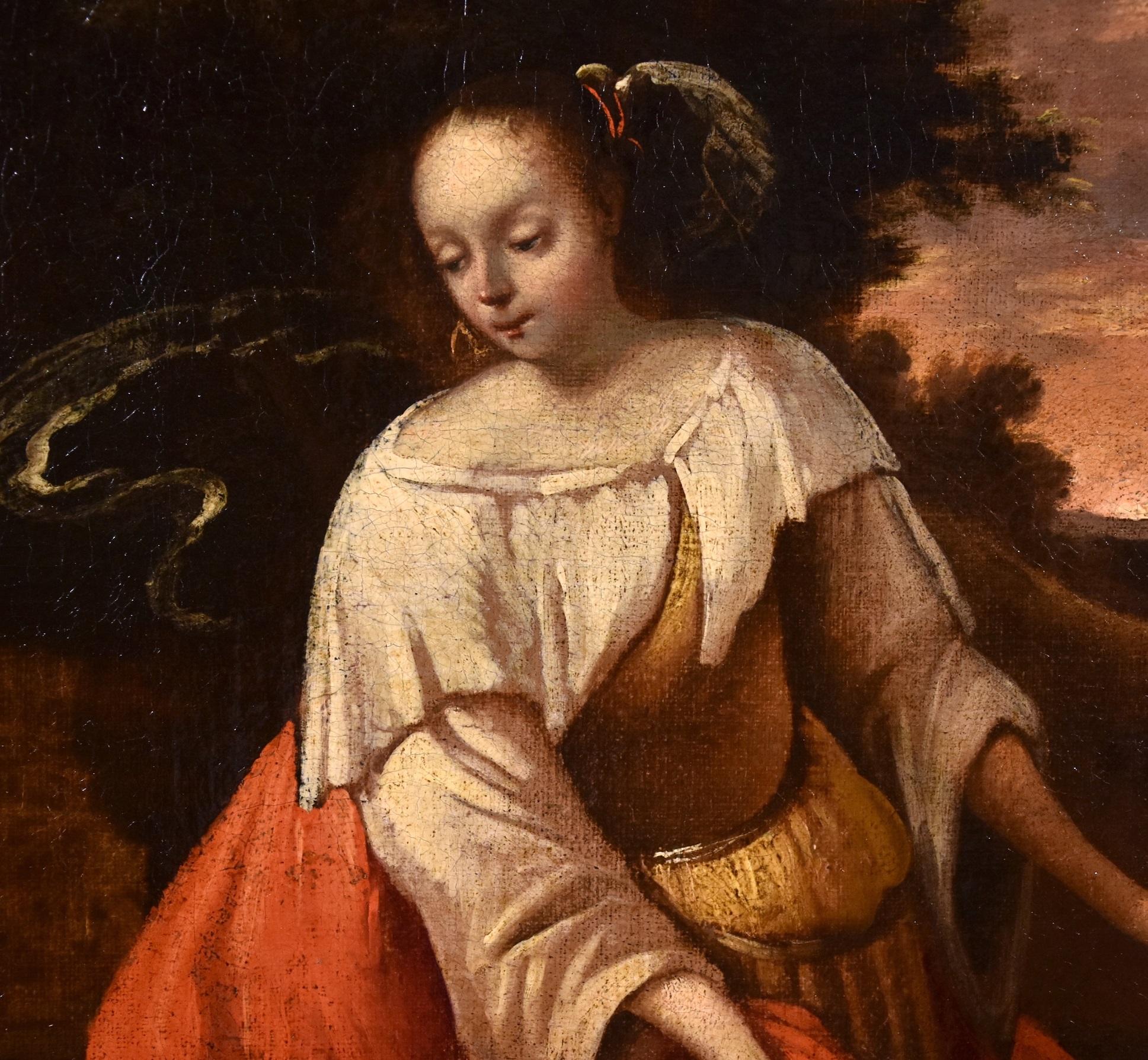 Christ Samaritan Paint Oil on canvas Oil on canvas Flemish Painter 17th Century 9