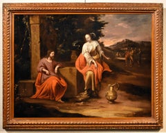 Peinture du Christ Samaritain Huile sur toile Peinture à l'huile sur toile Peintre flamand 17ème siècle