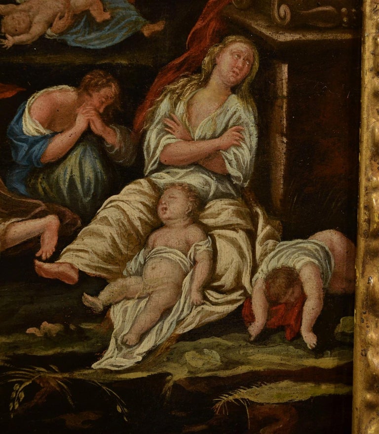 Massacre Innocents Flemish Paint Oil on canvas Old master 17th Century Art  For Sale 11