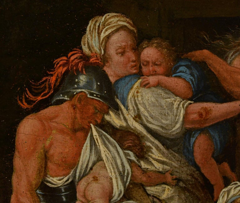 Massacre Innocents Flemish Paint Oil on canvas Old master 17th Century Art  For Sale 13