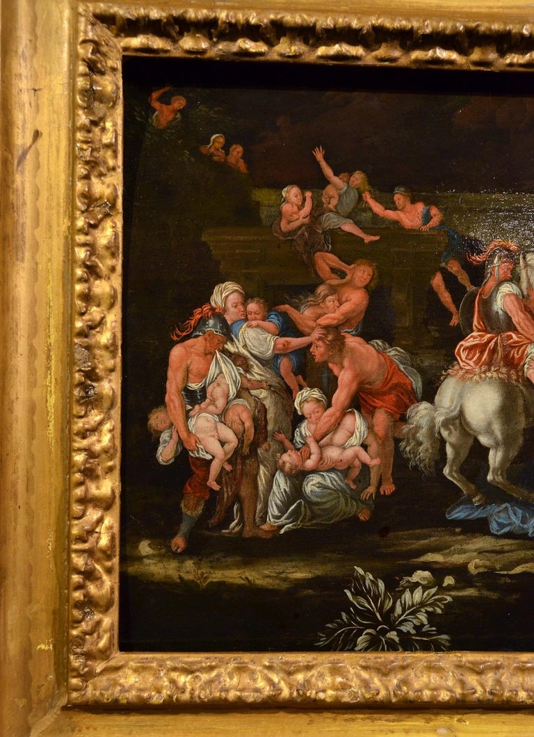 Massacre Innocents Flemish Paint Oil on canvas Old master 17th Century Art  For Sale 1