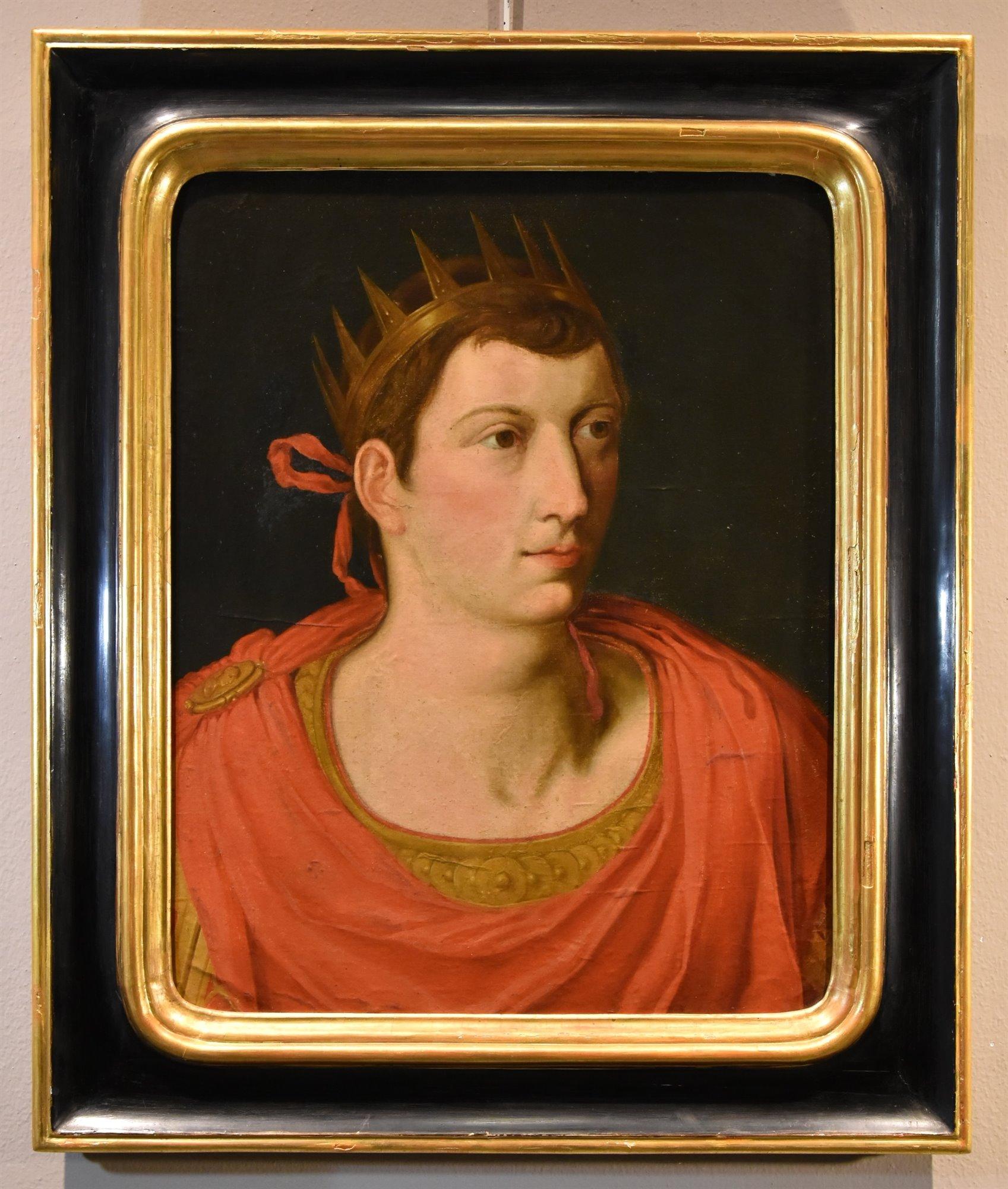 Porträt Augustus Kaiser Flämische Schule 17/18. Jahrhundert Gemälde Öl auf Leinwand Kunst – Painting von Flemish Painter Of The 17th/18th