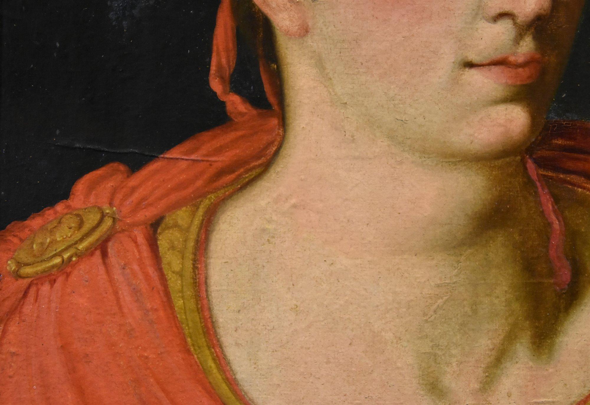 Flämischer Maler des 17./18. Jahrhunderts 

Porträt von Augustus, dem ersten römischen Kaiser  

Öl auf Leinwand  61 x 49 cm Gerahmt 77,5 x 65 cm  

Das Porträt zeigt Augustus, den Gründer und ersten Kaiser des Römischen Reiches, wie die strahlende