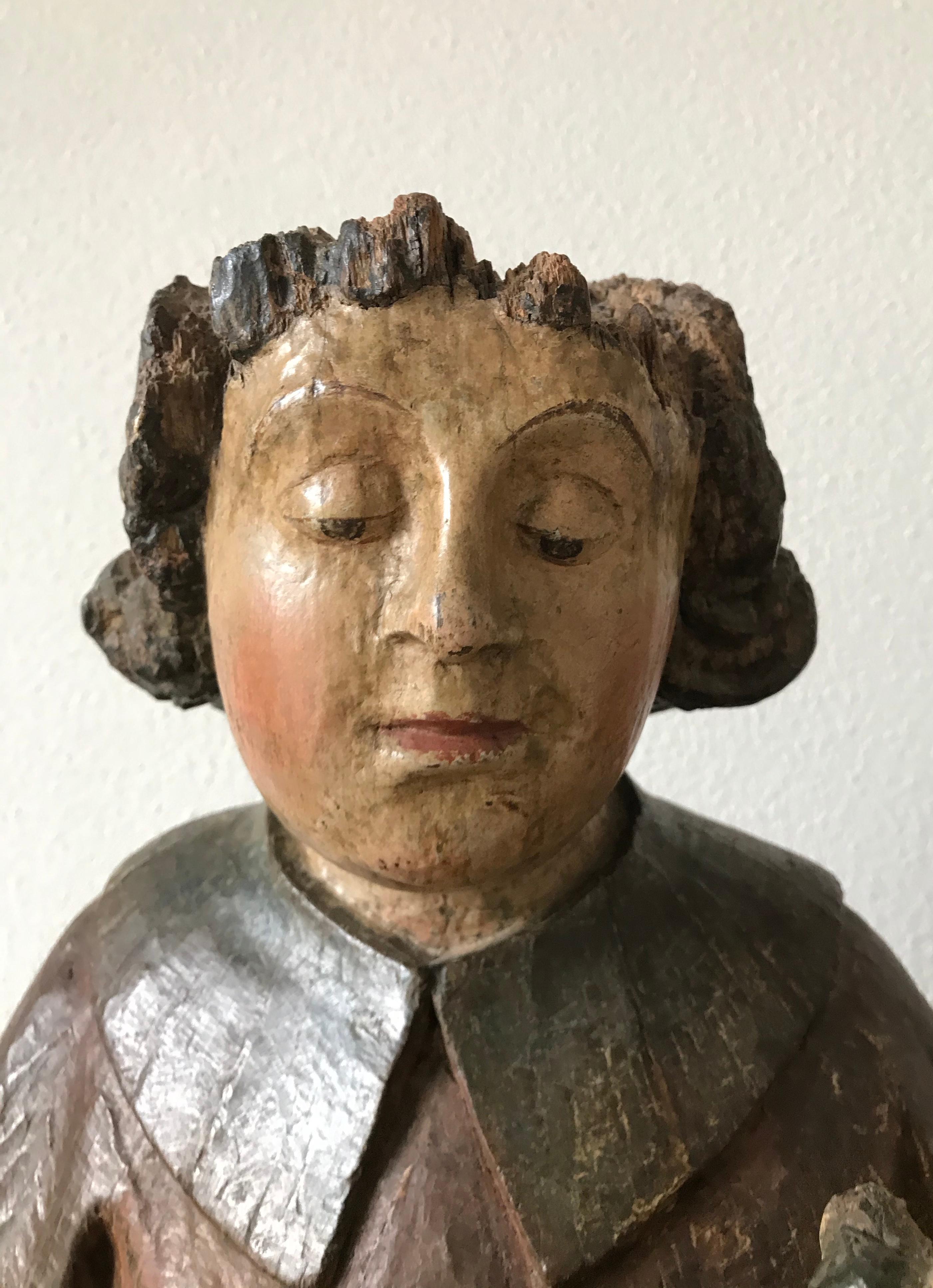 Flemish Pair of Angles 15th Century In Good Condition For Sale In Sint Annaland, NL