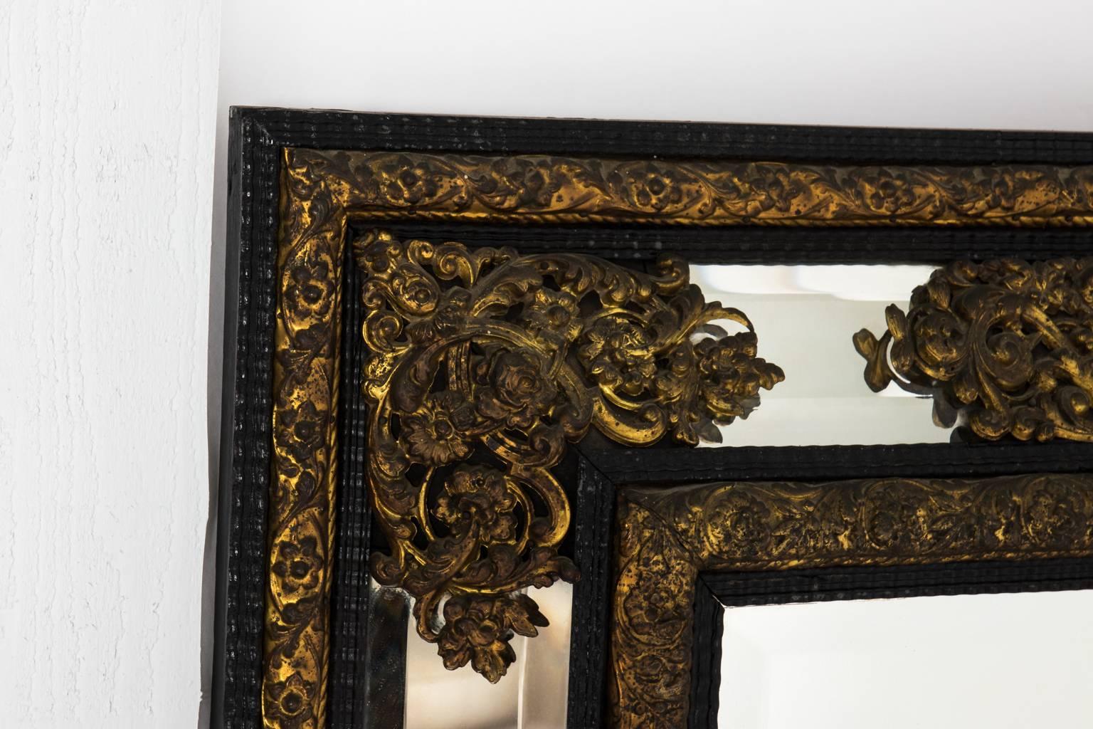 Flemish Repousse Mirror For Sale 5