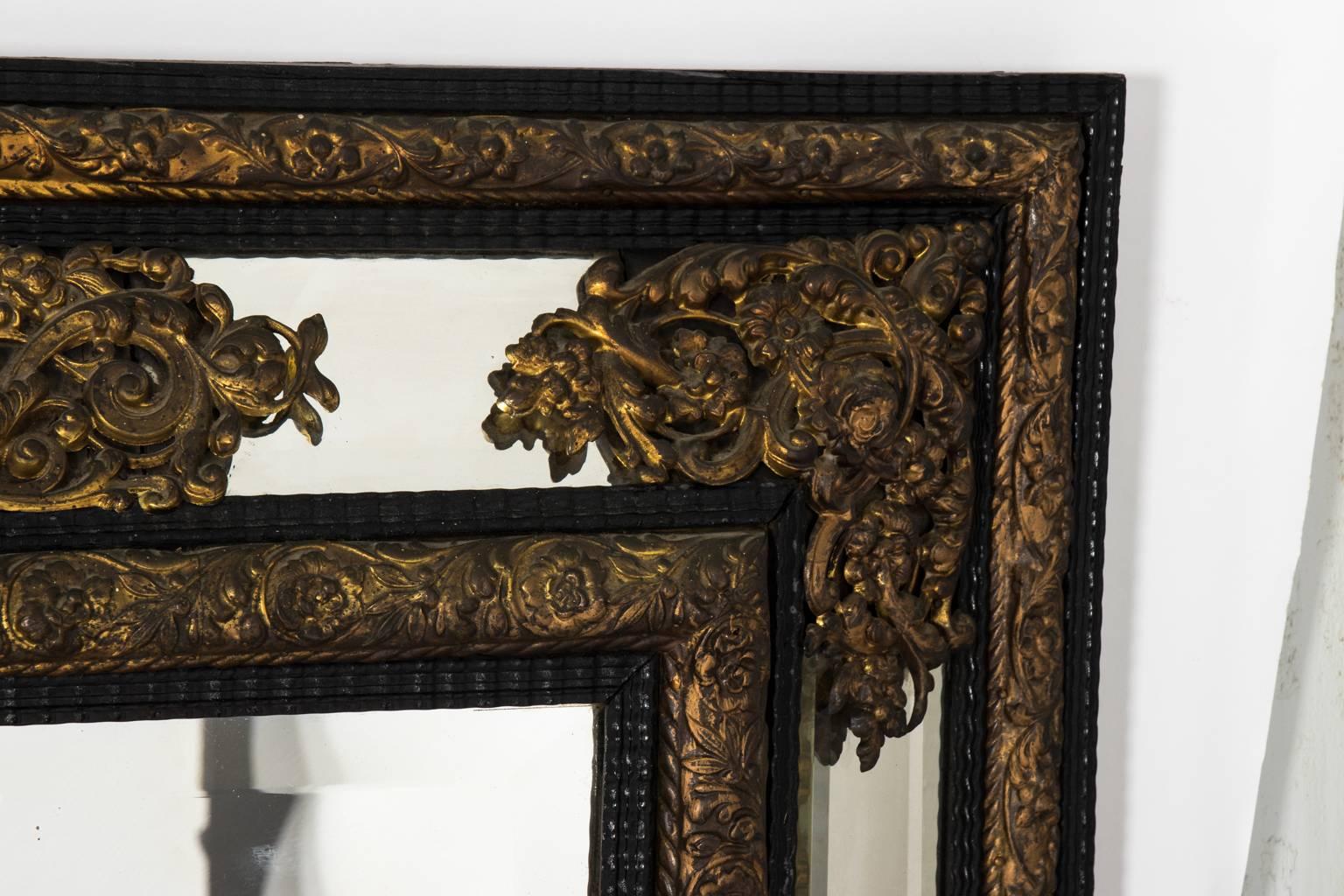 Flemish Repousse Mirror For Sale 6