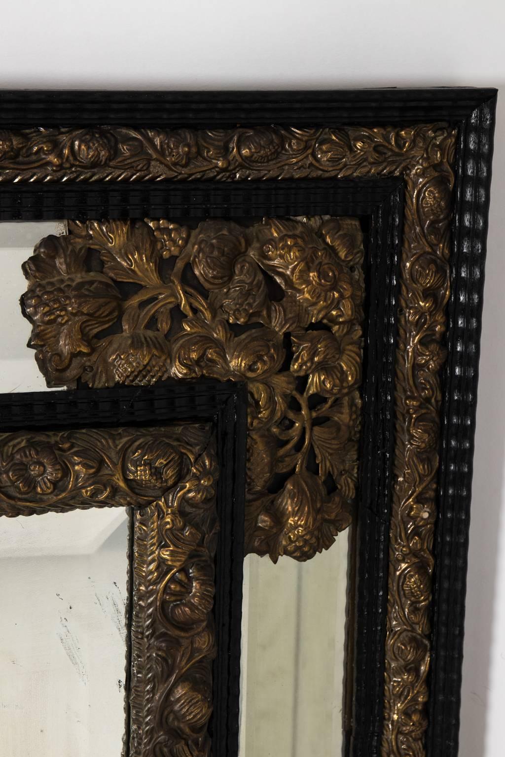 Flemish Repousse Mirror In Good Condition For Sale In Stamford, CT