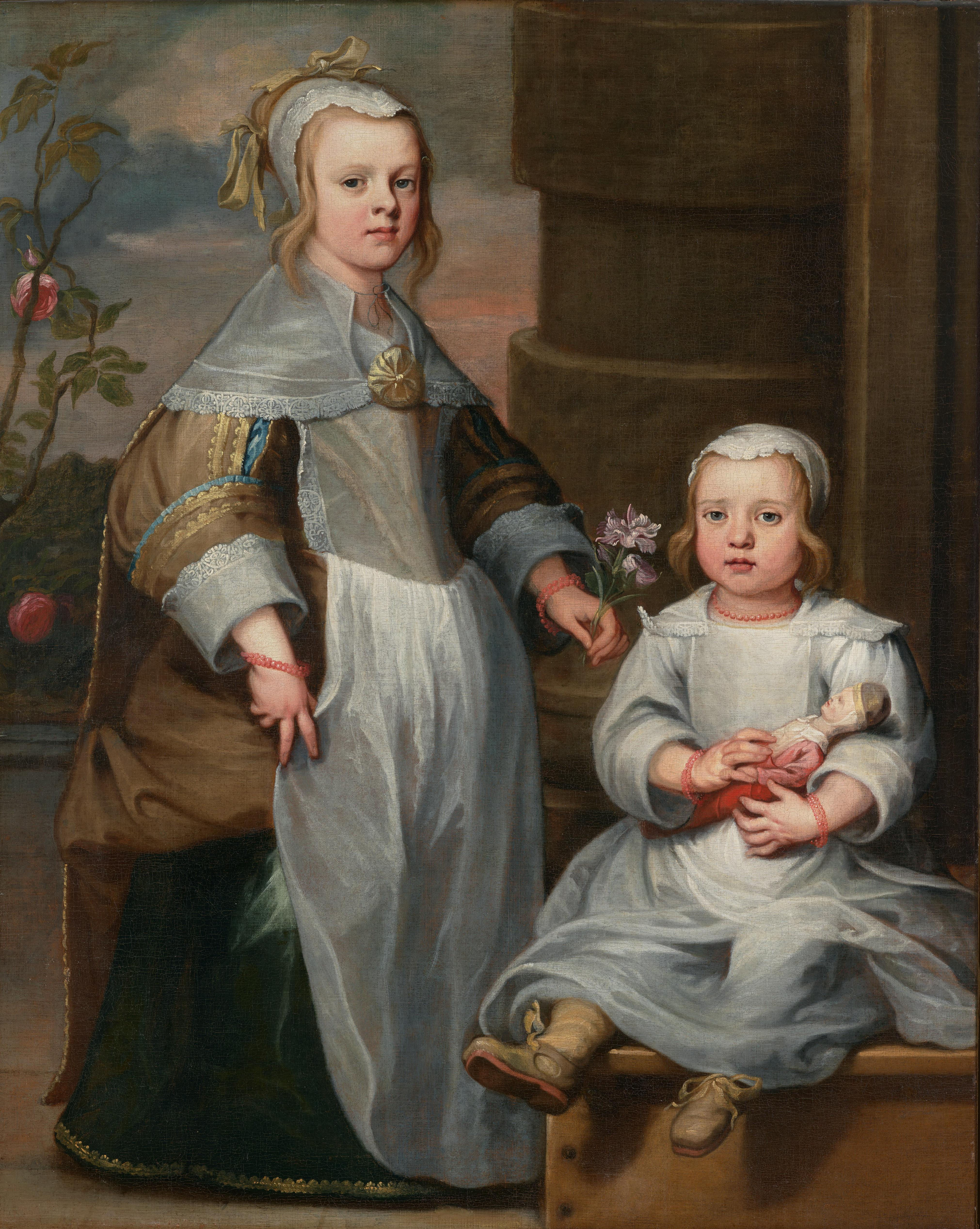 Flemish School, 17th Century Portrait Painting - Two Sisters