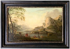 Antique 18th Century Flemish Old Master Landscape