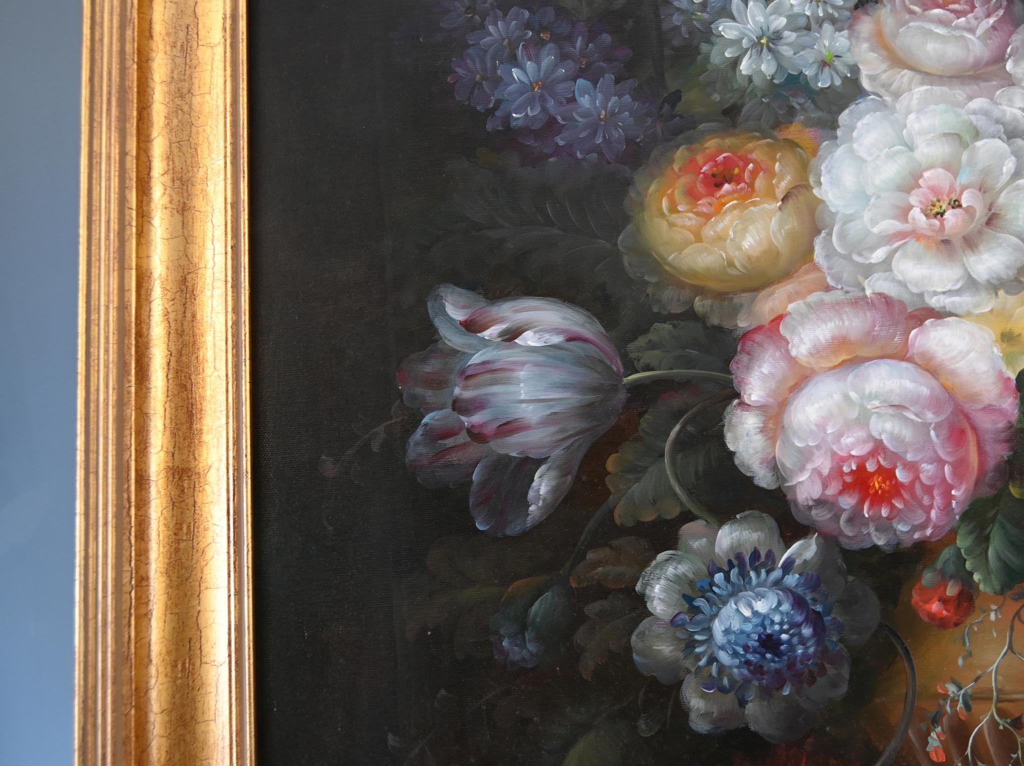 Flämisches Stillleben Ölgemälde Florales Stillleben im Zustand „Gut“ im Angebot in Potters Bar, GB