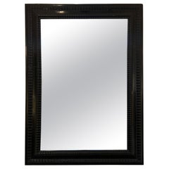 Flemish Style Ebonised Ripple Frame Mirror