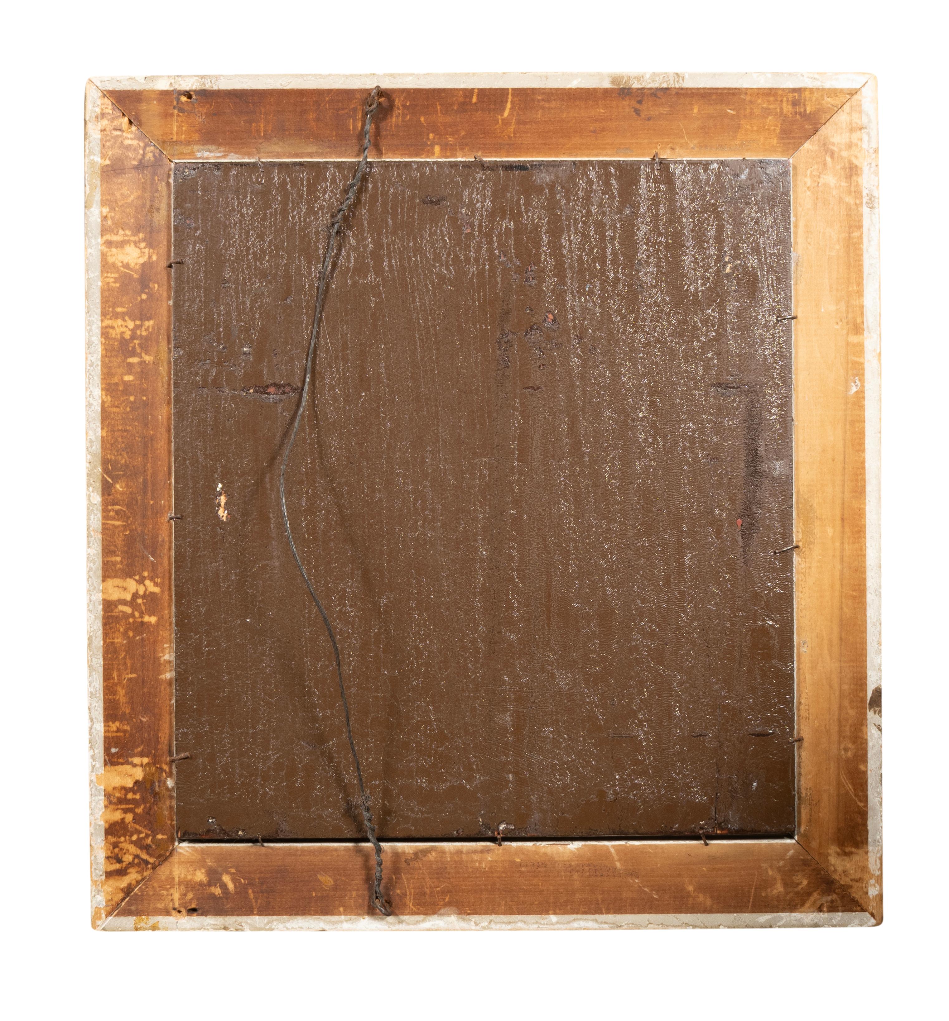 Flämischer Stil Gerahmtes Stillleben Öl auf Platte (Holz) im Angebot