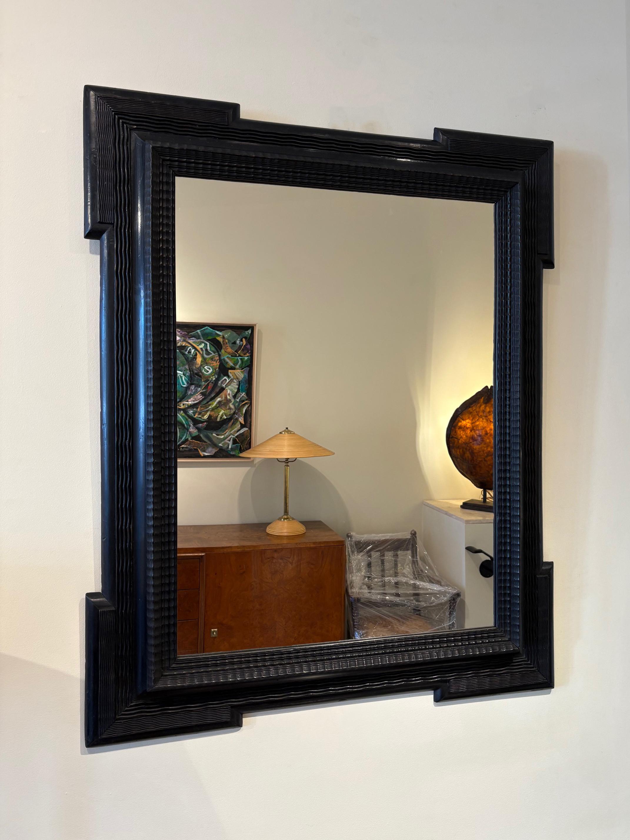 Italian Flemish Style Ripple Frame Mirror For Sale