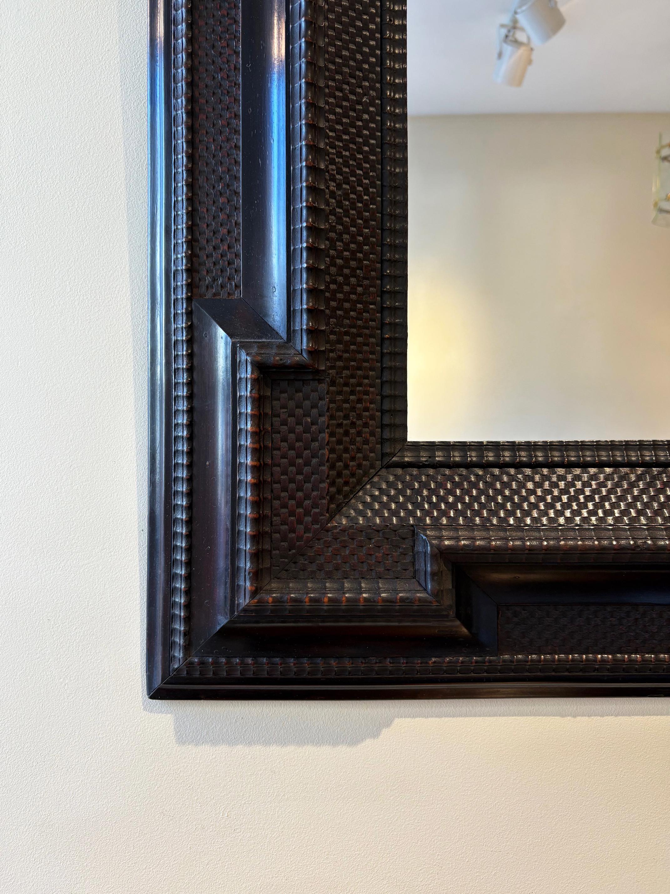 Italian Flemish Style Ripple Frame Mirror For Sale
