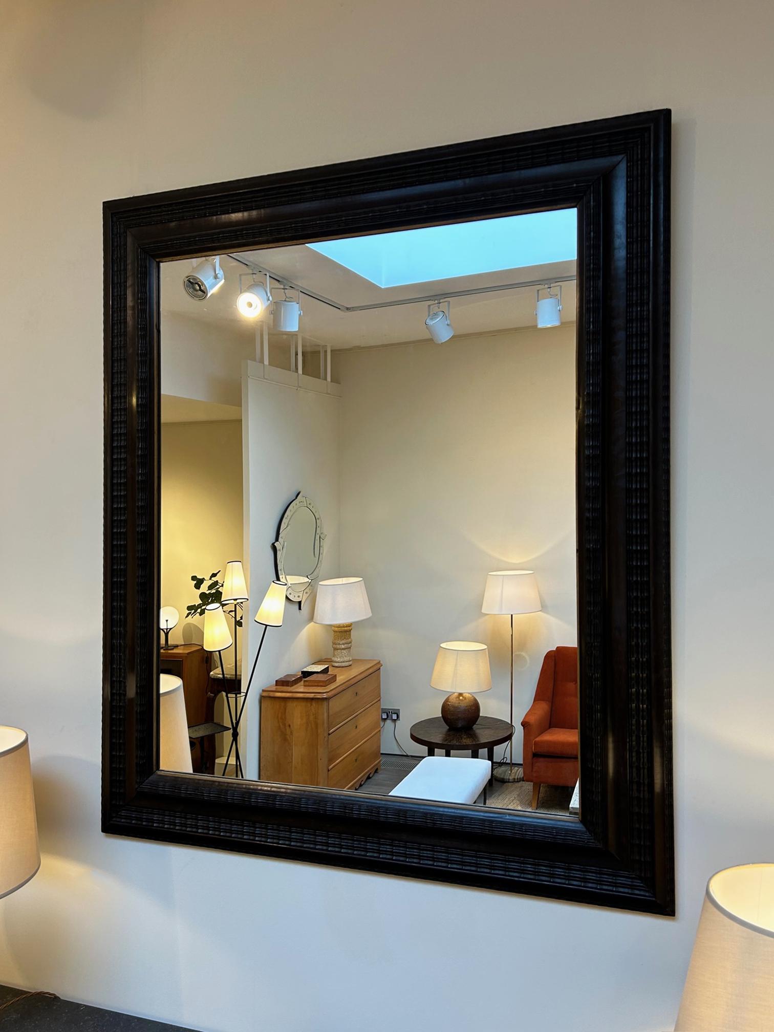 European Flemish Style Ripple Frame Mirror For Sale