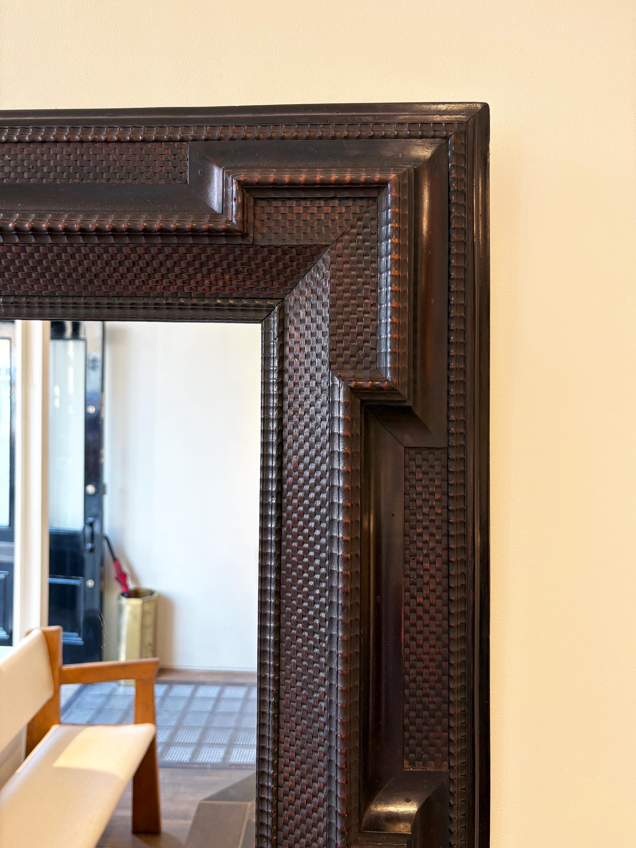 Flemish Style Ripple Frame Mirror In Good Condition For Sale In London, GB