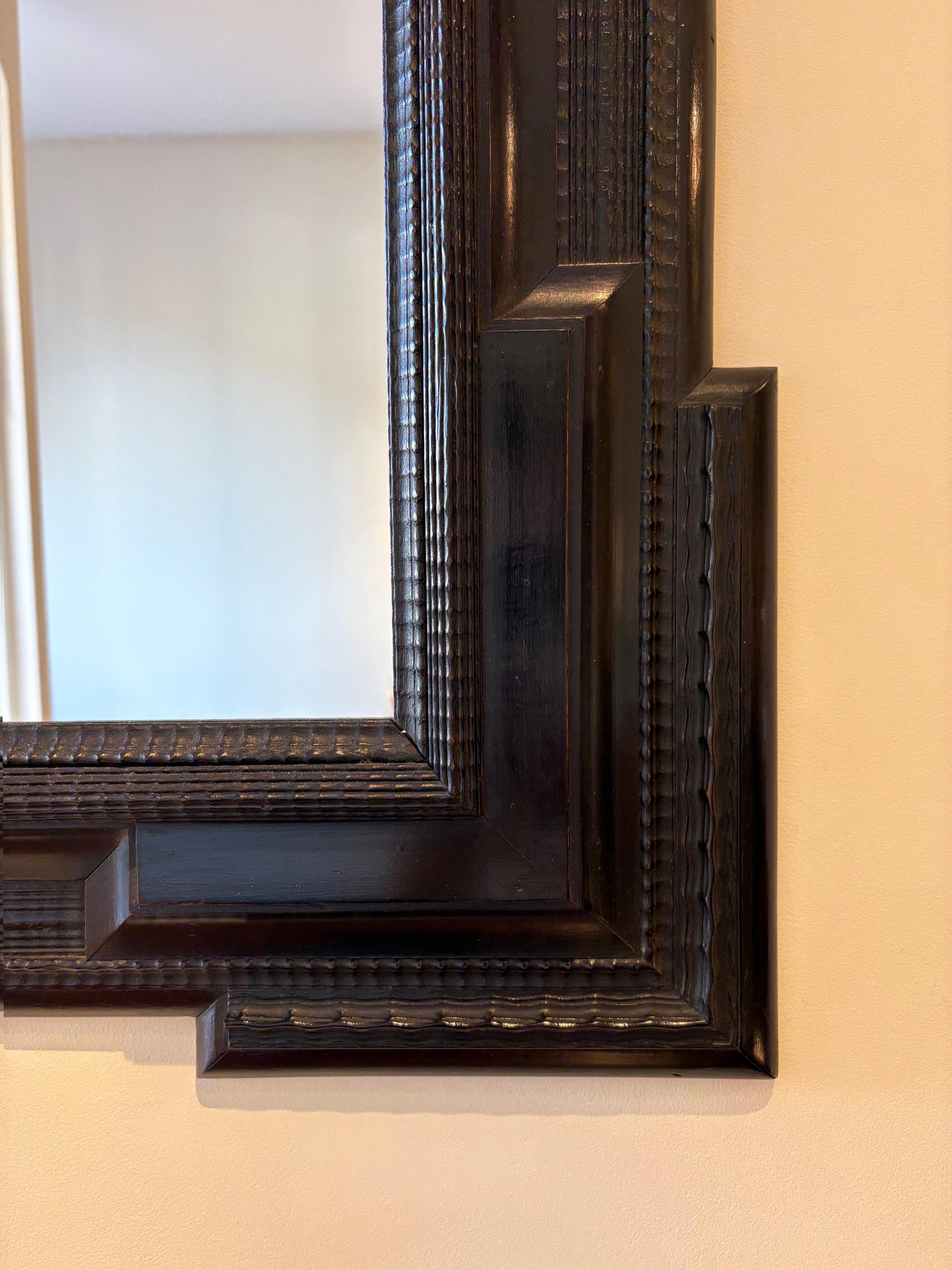 20th Century Flemish Style Ripple Frame Mirror