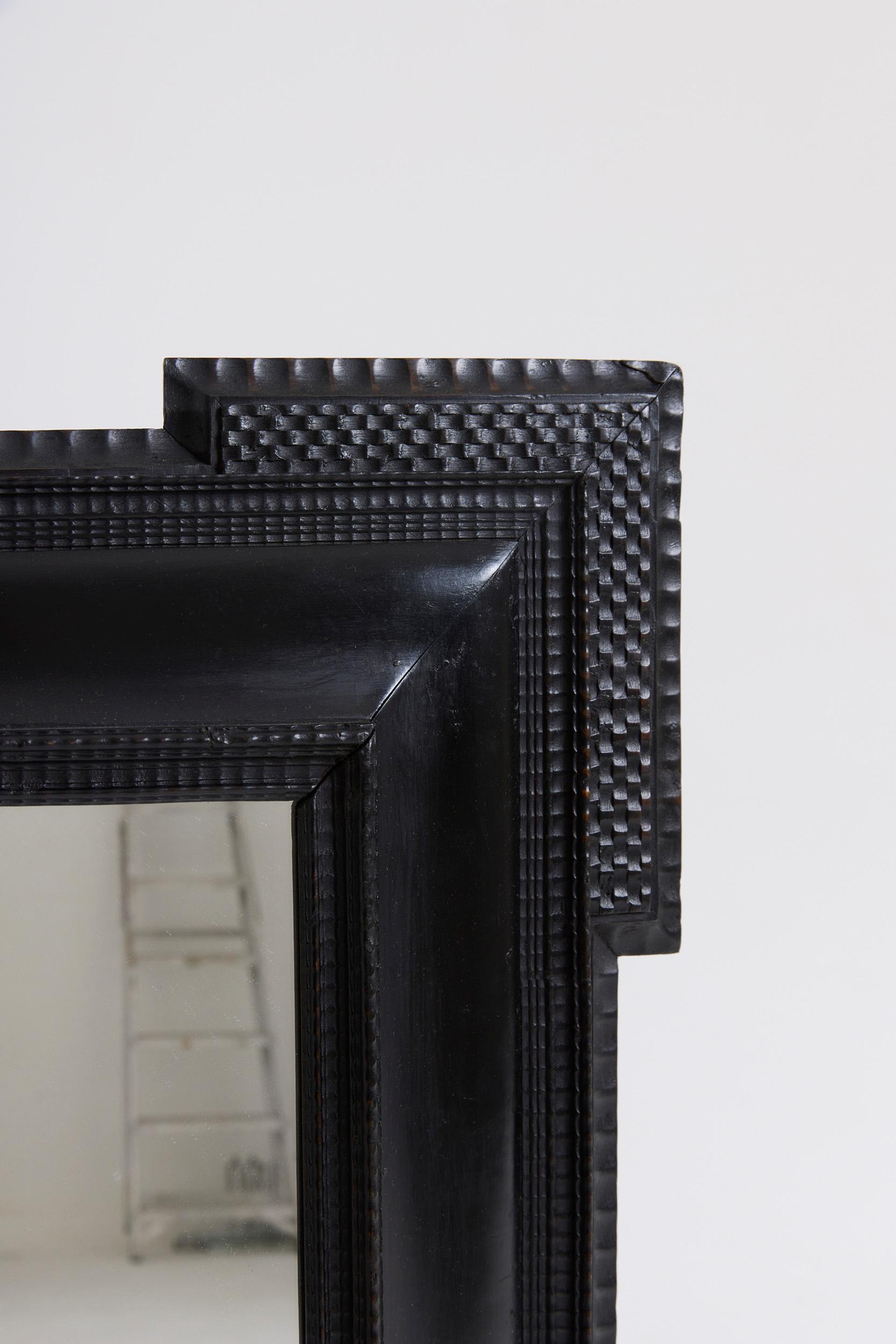 Italian Flemish Style Ripple Frame Mirror For Sale