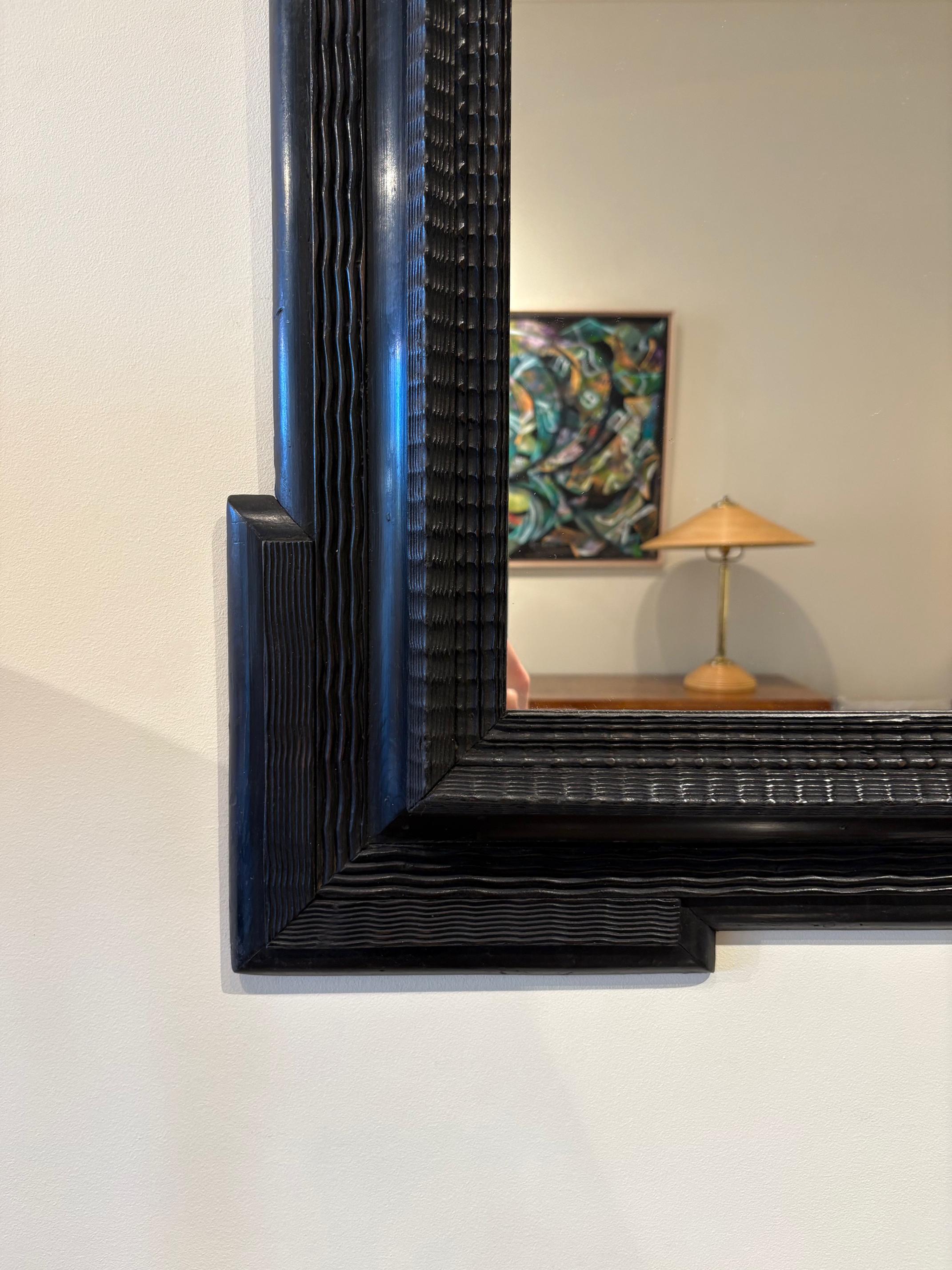Flemish Style Ripple Frame Mirror For Sale 1