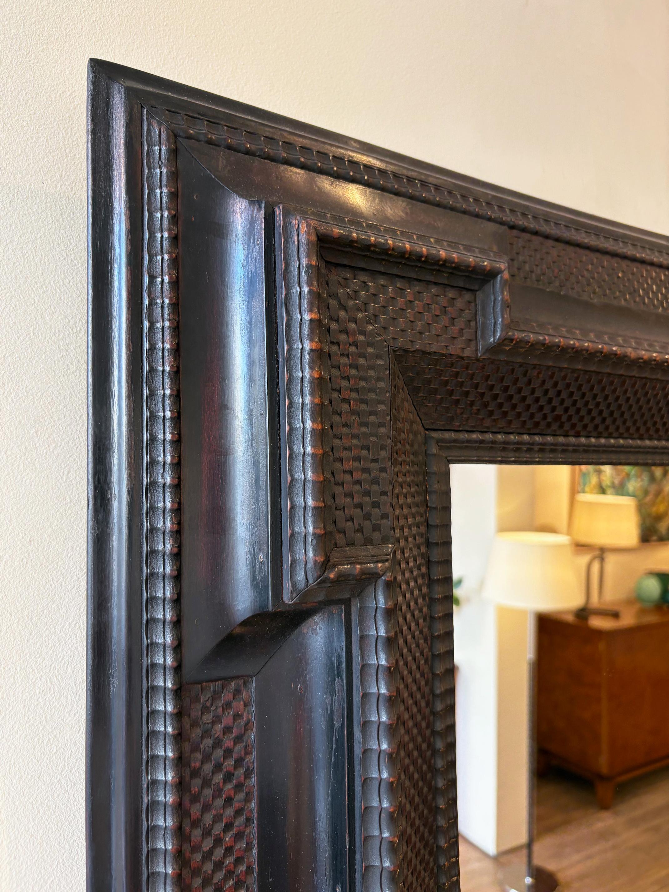 Flemish Style Ripple Frame Mirror For Sale 1