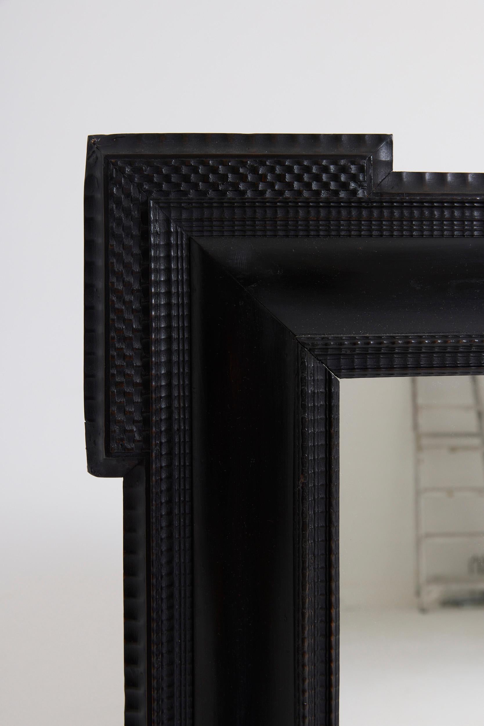 Flemish Style Ripple Frame Mirror In Good Condition For Sale In London, GB