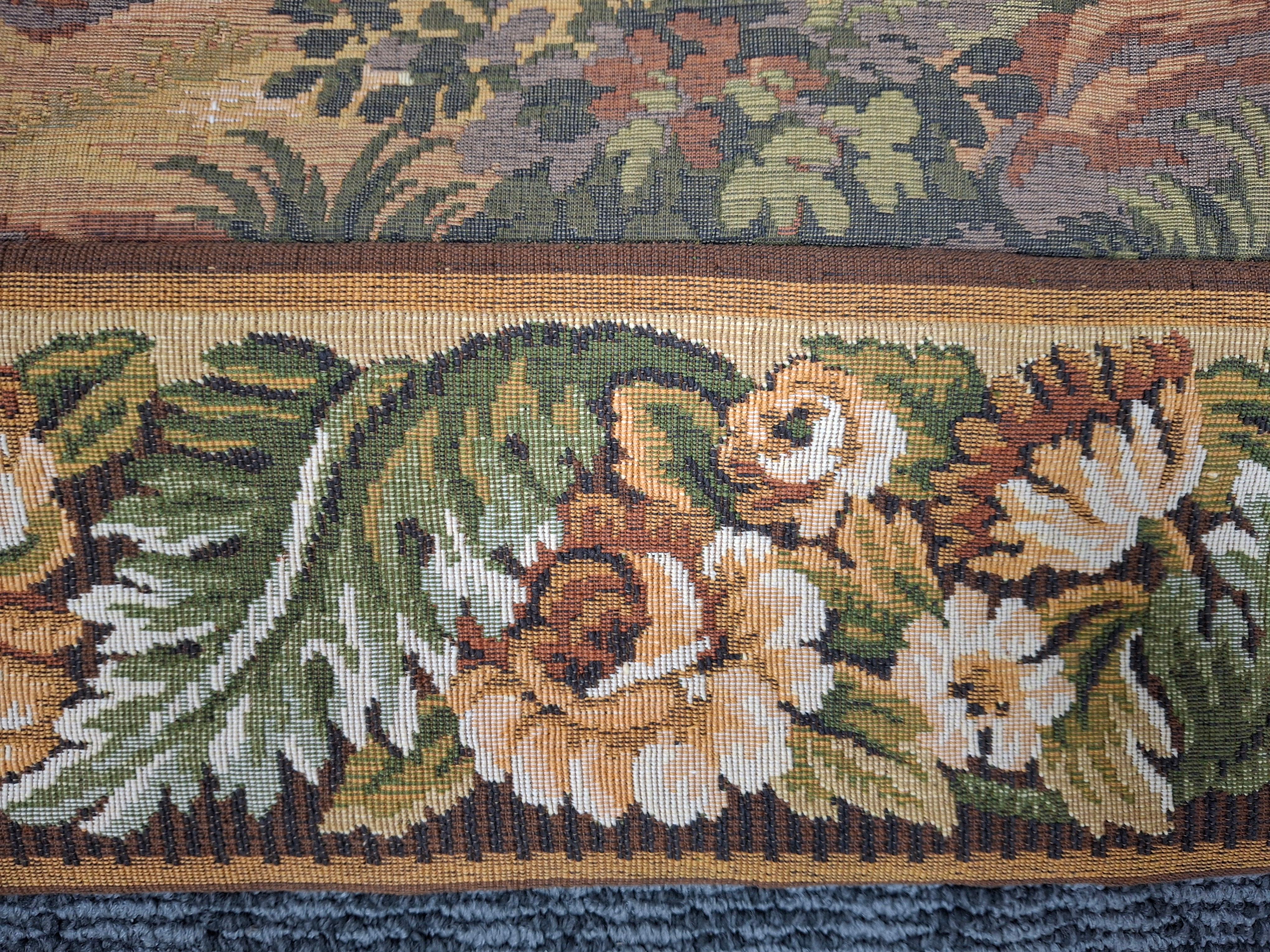 Flämischer Hirte in einer bukolischen Landschaft Wandteppich (20. Jahrhundert) im Angebot