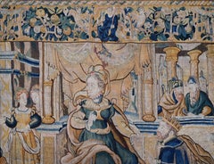 Flemish Tapestry 17th– The Refusal of Vashti and Elevation of Esther
