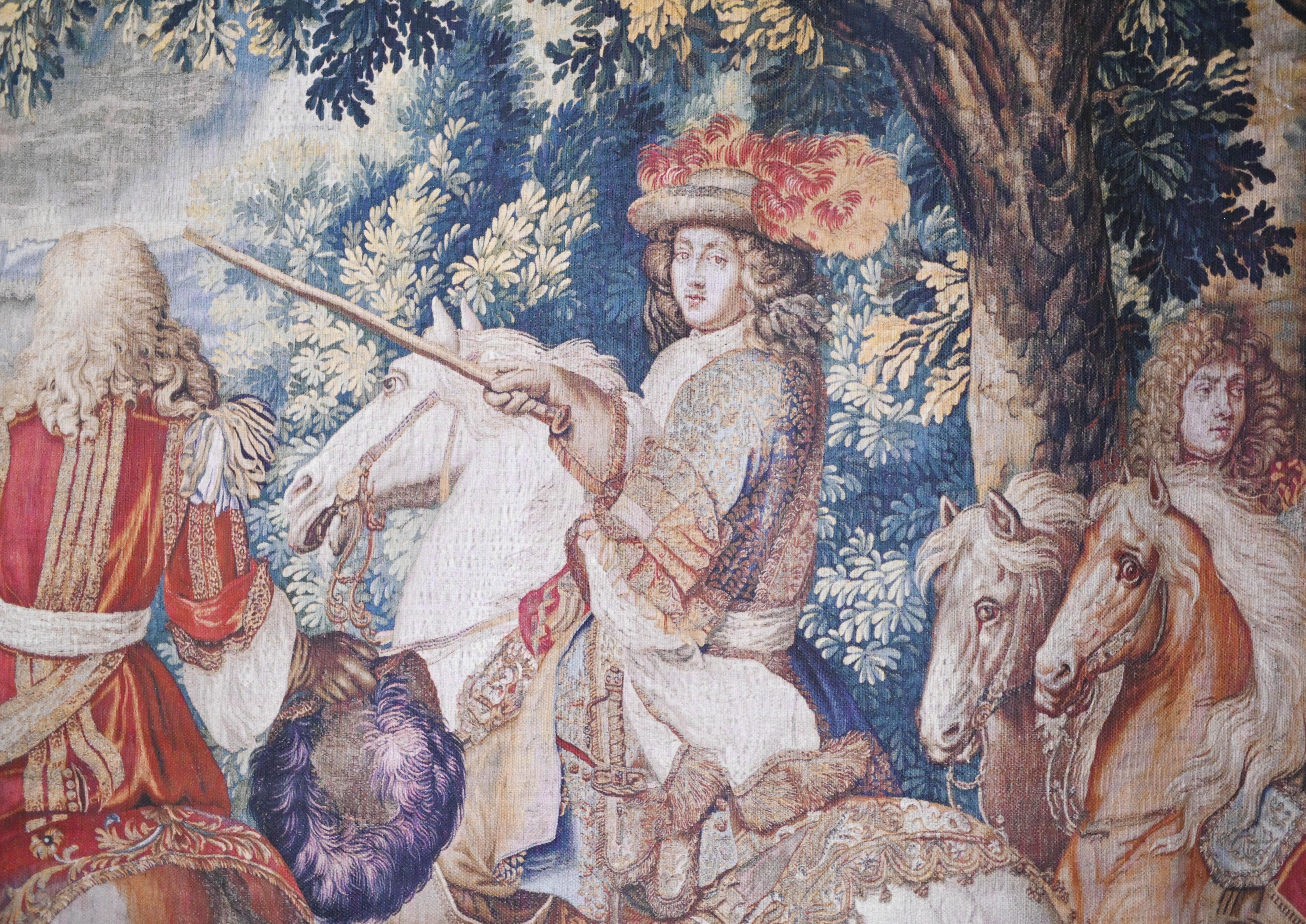 Flemish Tapestry Defeat of Spanish Near Bruges Antique 10Ft Needlepoint In Good Condition In Potters Bar, GB