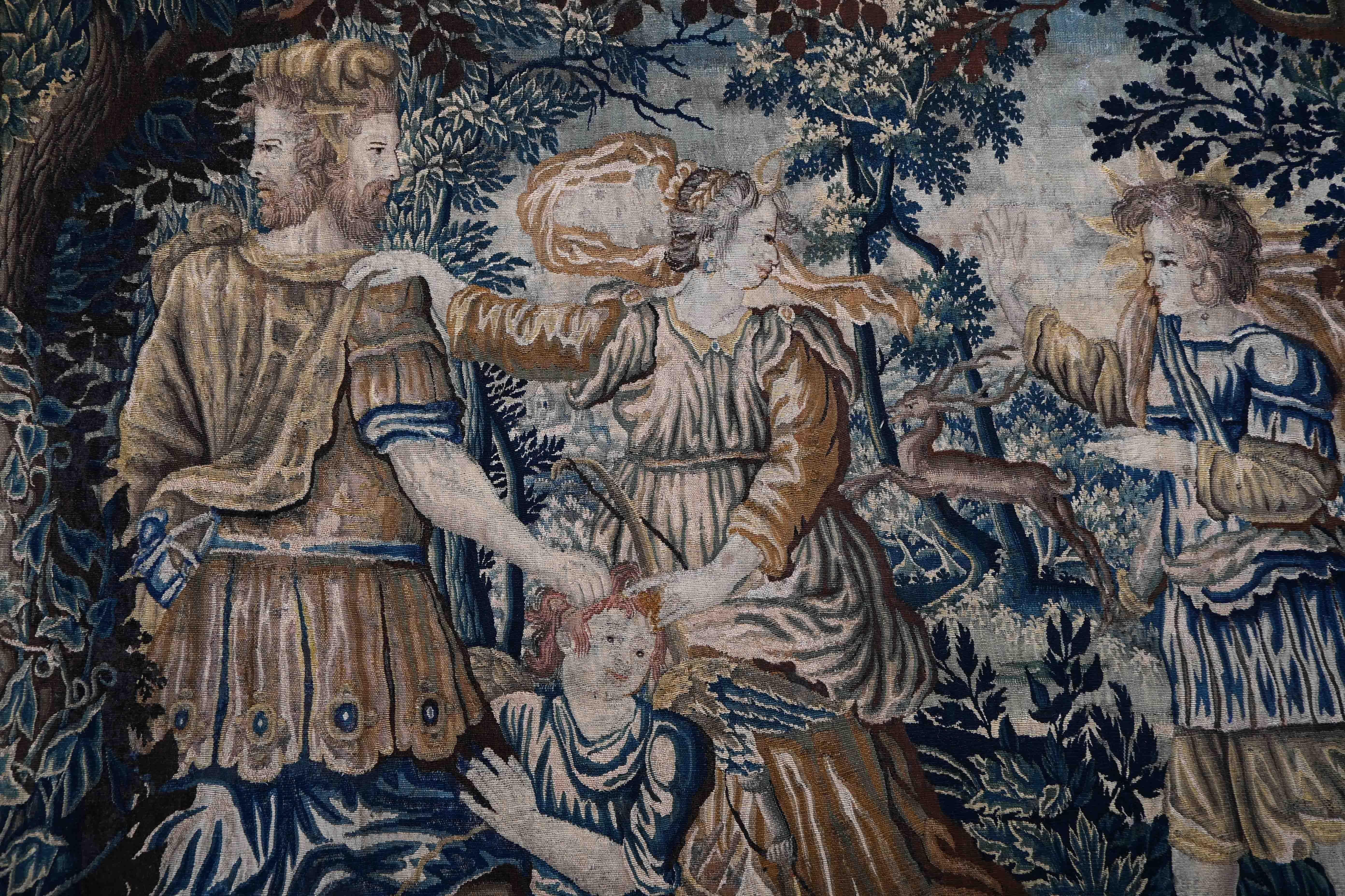 Flemish Tapestry - Mitte des 17. Jahrhunderts - Geschichte der Hohen Götter - N° 1354 im Angebot 3