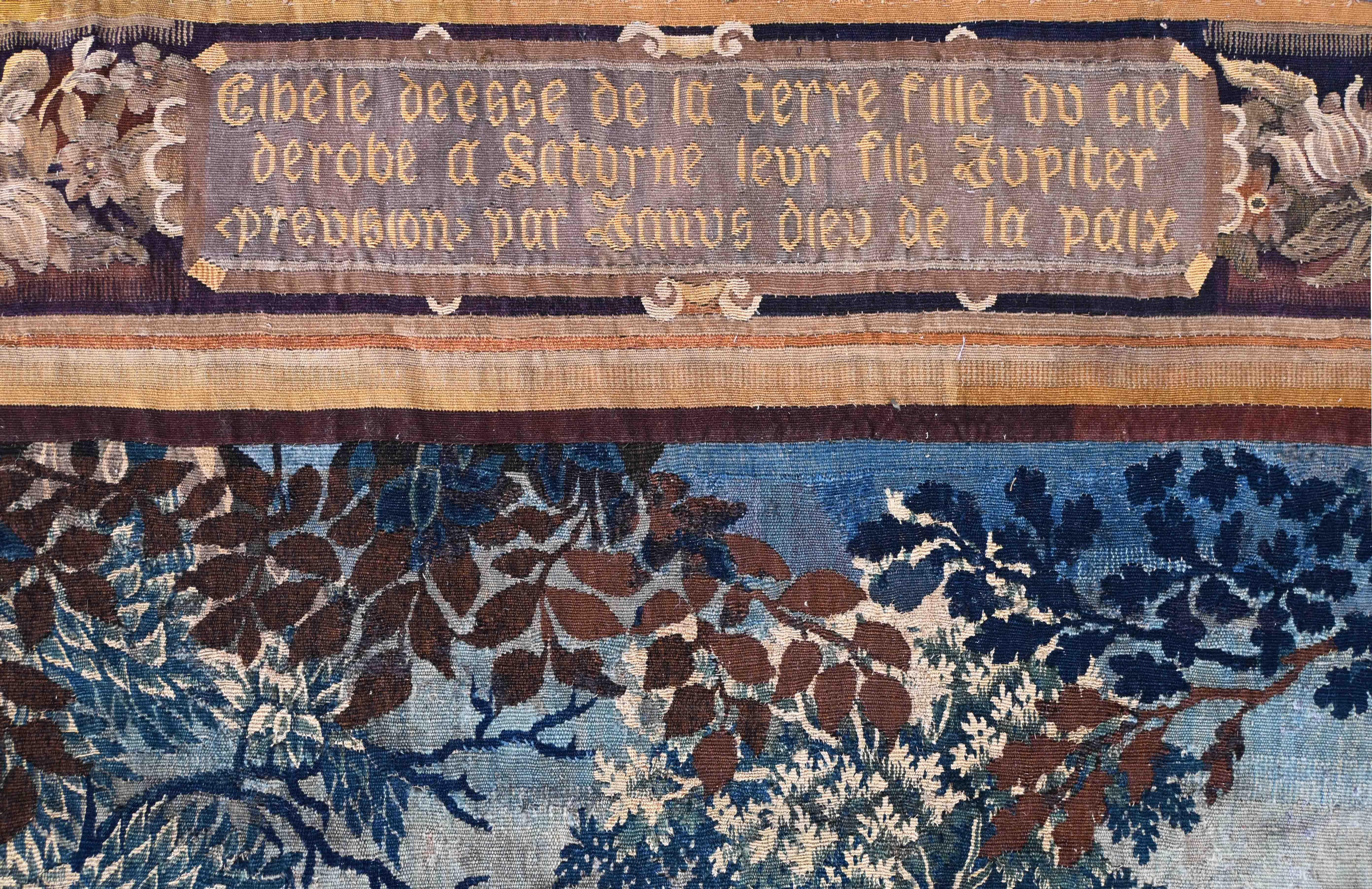 Flemish Tapestry - Mitte des 17. Jahrhunderts - Geschichte der Hohen Götter - N° 1354 im Angebot 4