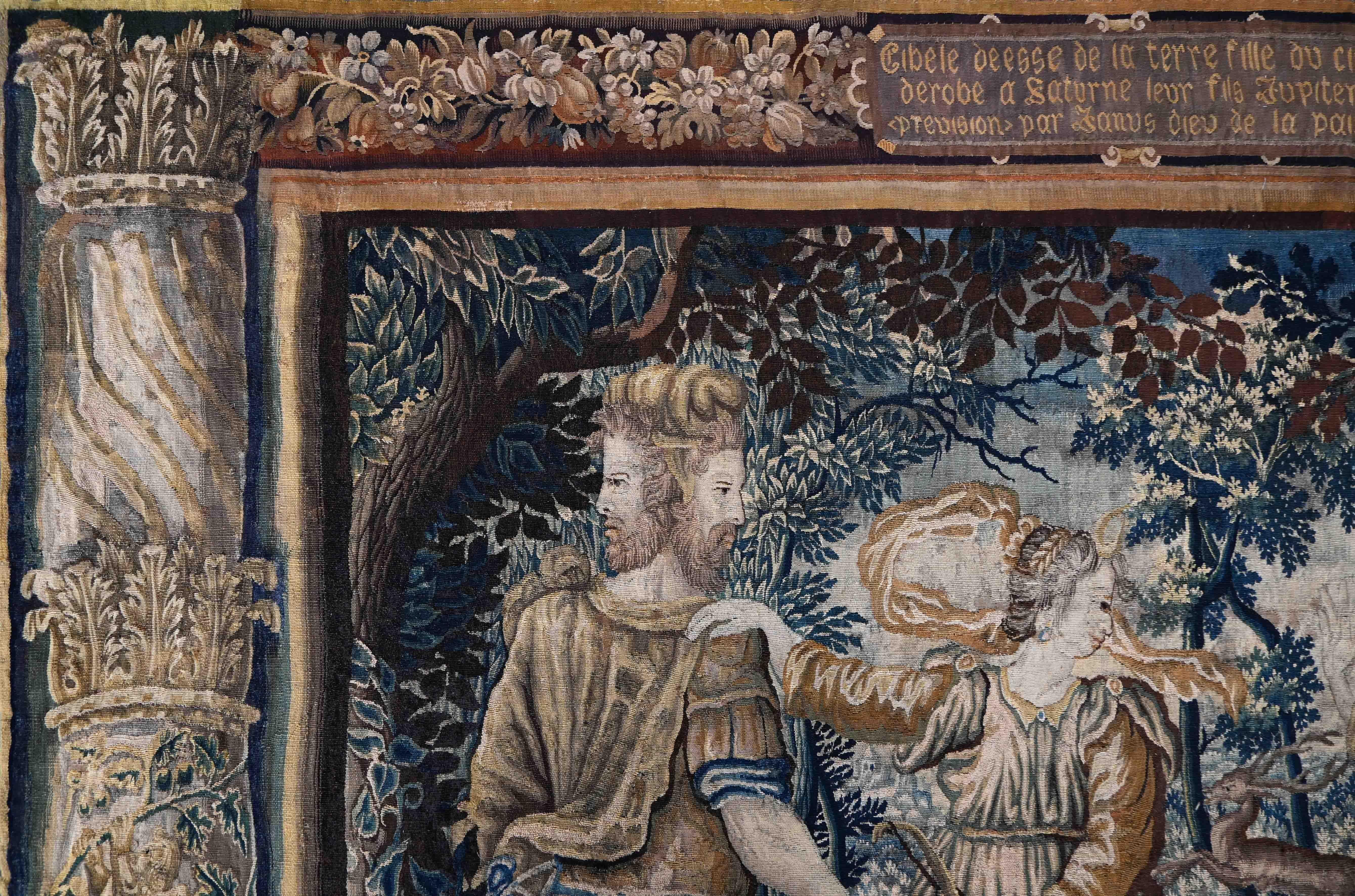 Flemish Tapestry - Mitte des 17. Jahrhunderts - Geschichte der Hohen Götter - N° 1354 im Angebot 6