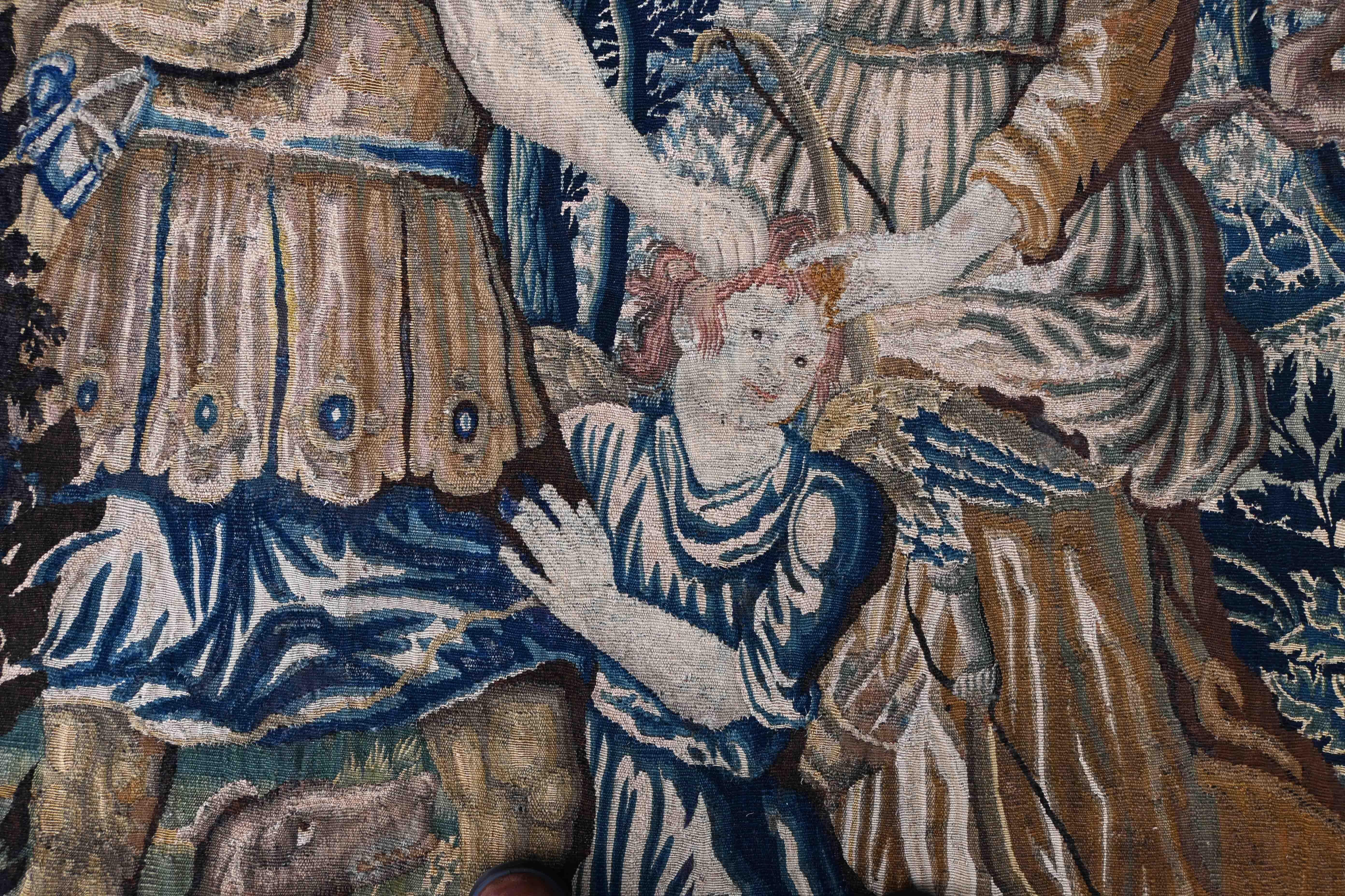 Flemish Tapestry - Mitte des 17. Jahrhunderts - Geschichte der Hohen Götter - N° 1354 (Aubusson) im Angebot