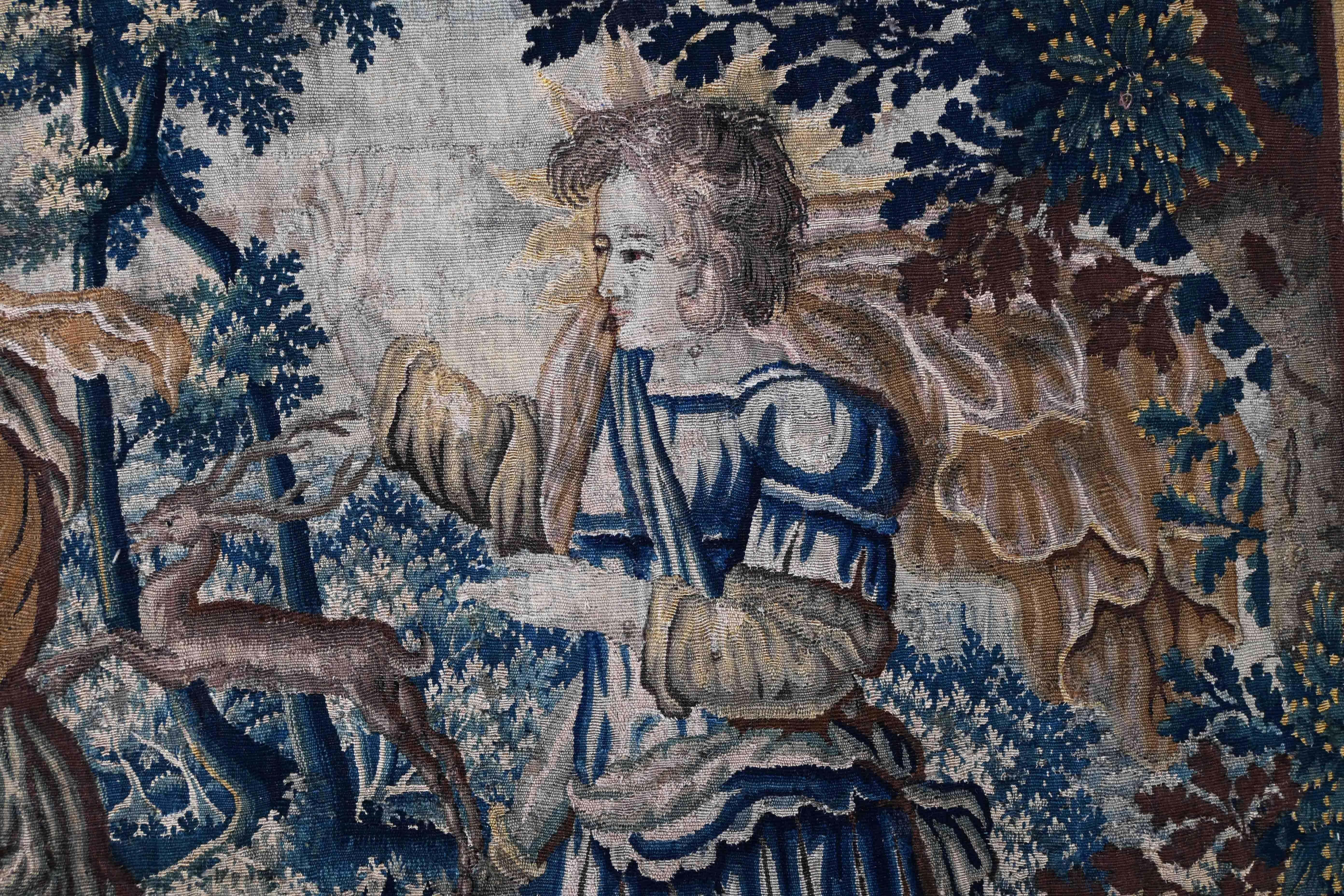 Hand-Woven Flemish Tapestry - Middle of 17th Century - History of the High Gods - N° 1354 For Sale