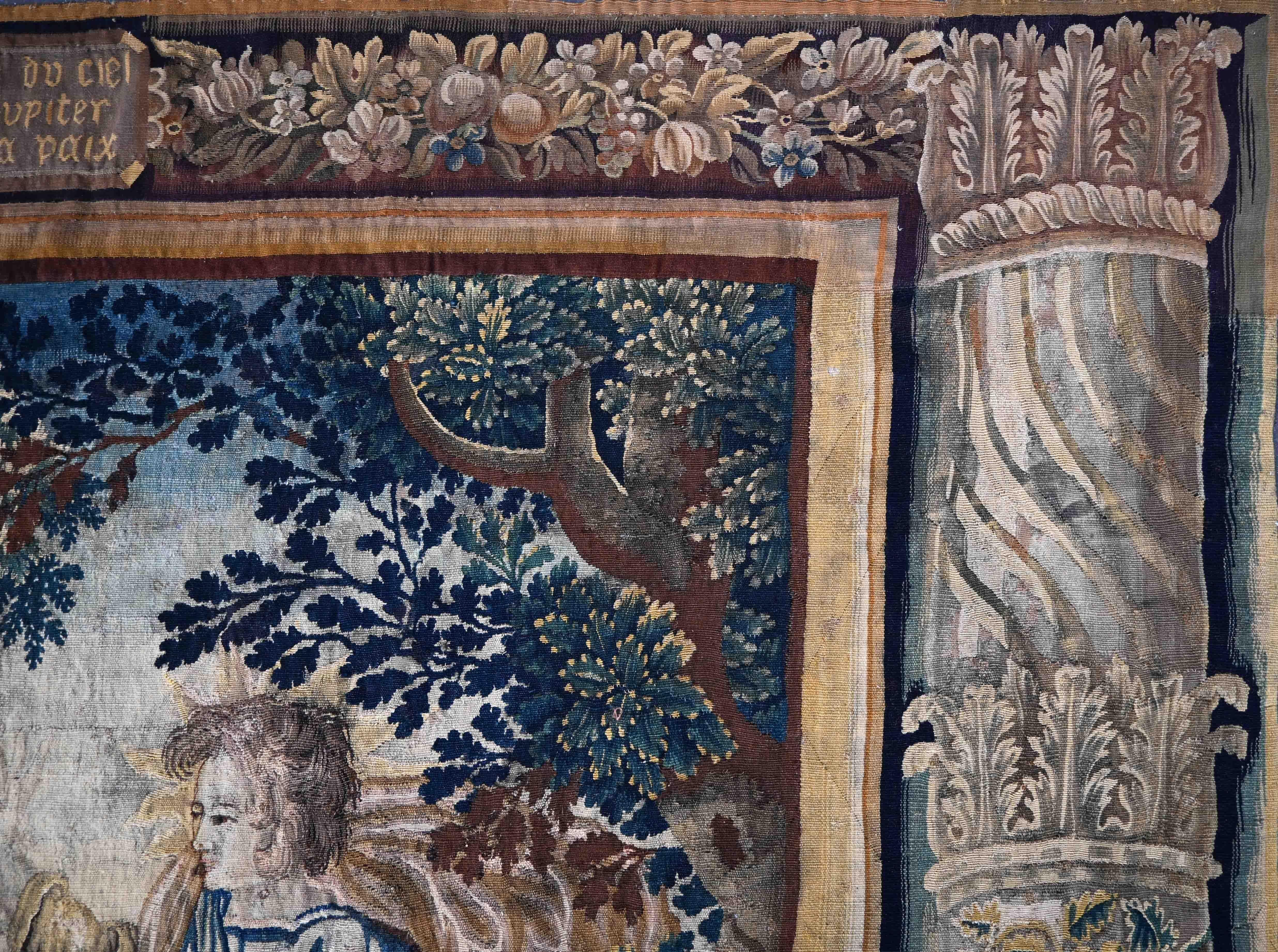 Flemish Tapestry - Mitte des 17. Jahrhunderts - Geschichte der Hohen Götter - N° 1354 im Angebot 1