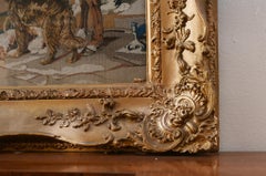 Flemish Tapestry Panel Medieval Hunting Scene Needlework