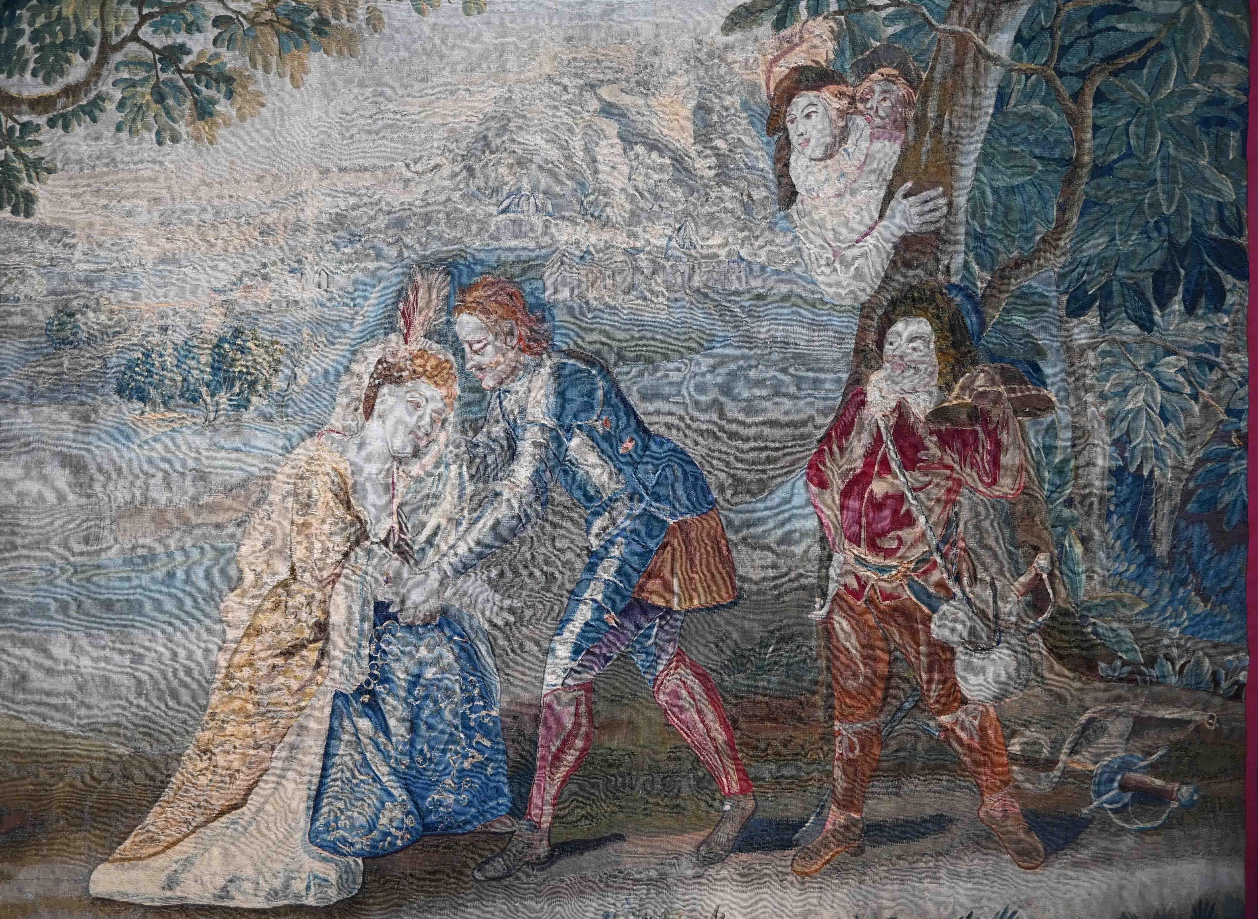 Werkstatt der Witwe von Guillaume Wernier
Zeitraum: 18. Jahrhundert
Zustand: Perfekter Zustand
MATERIAL: Wolle
Breite: 258 cm
Höhe: 200 cm
Tiefe: 0,5 cm

