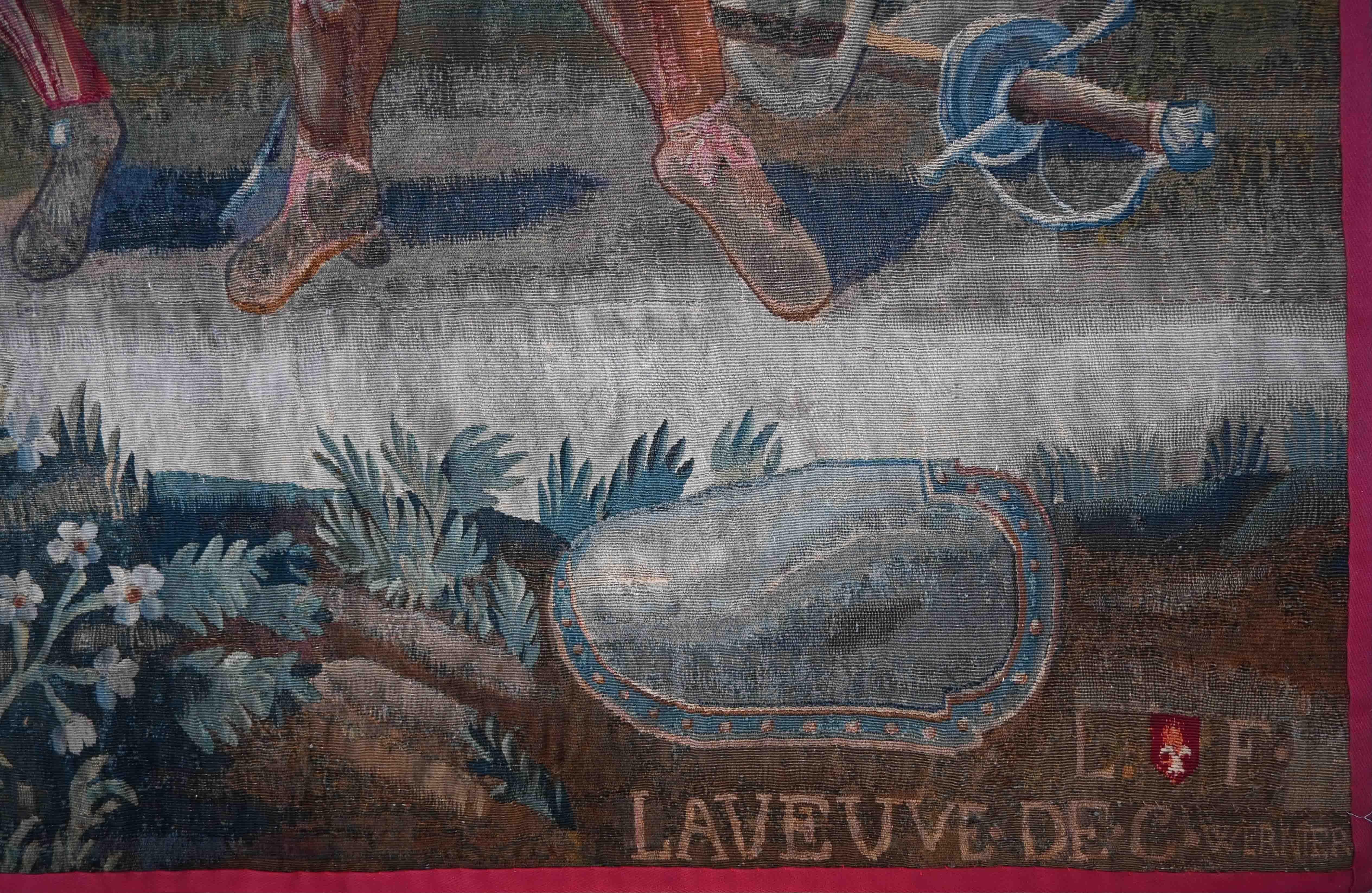 Flämische Tapisserie Werkstatt De La Veuve De Guillaume Werniers, CIRCA 1750 - N 1489 (Französische Provence) im Angebot