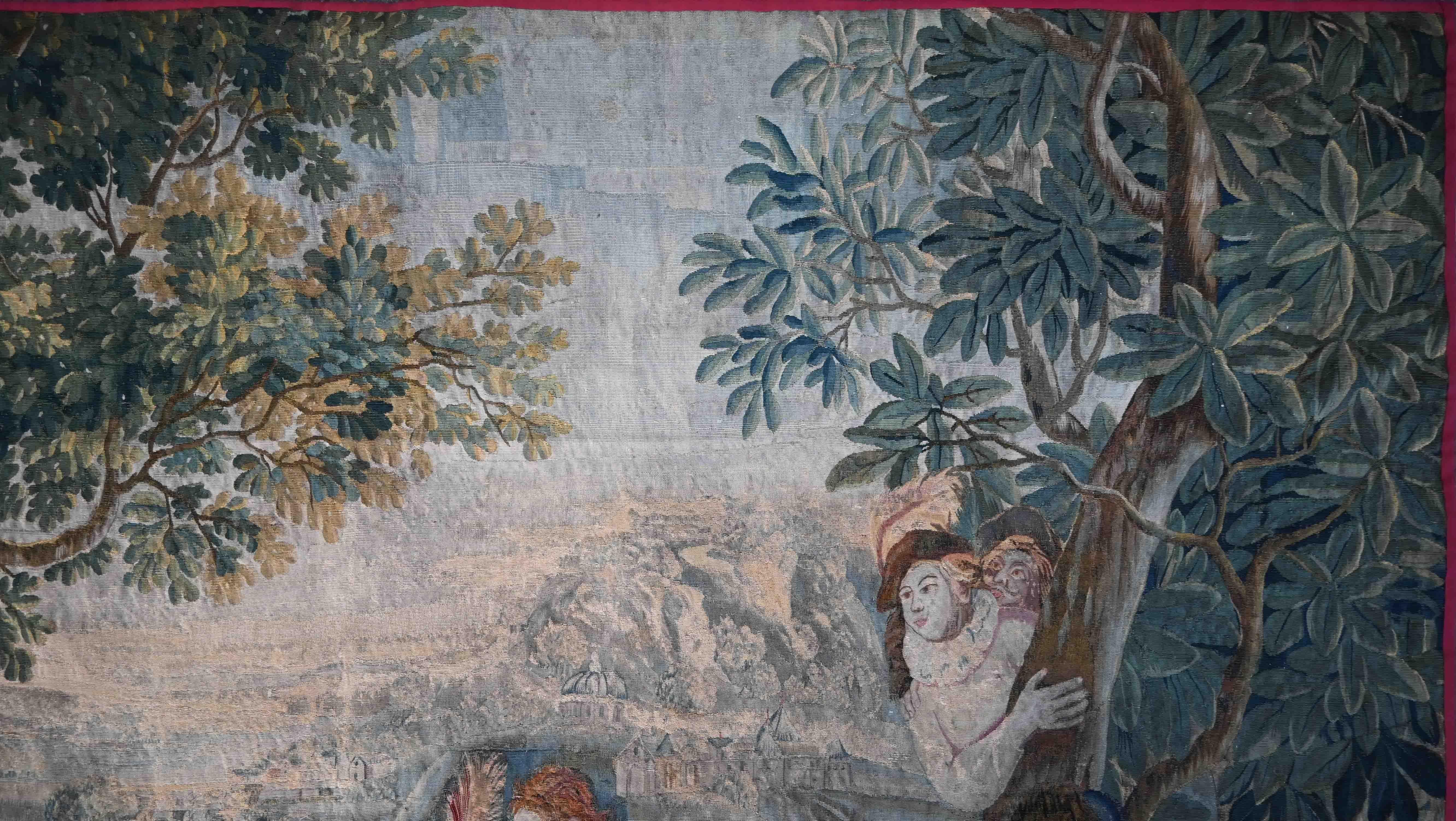 Flämische Tapisserie Werkstatt De La Veuve De Guillaume Werniers, CIRCA 1750 - N 1489 (Handgewebt) im Angebot