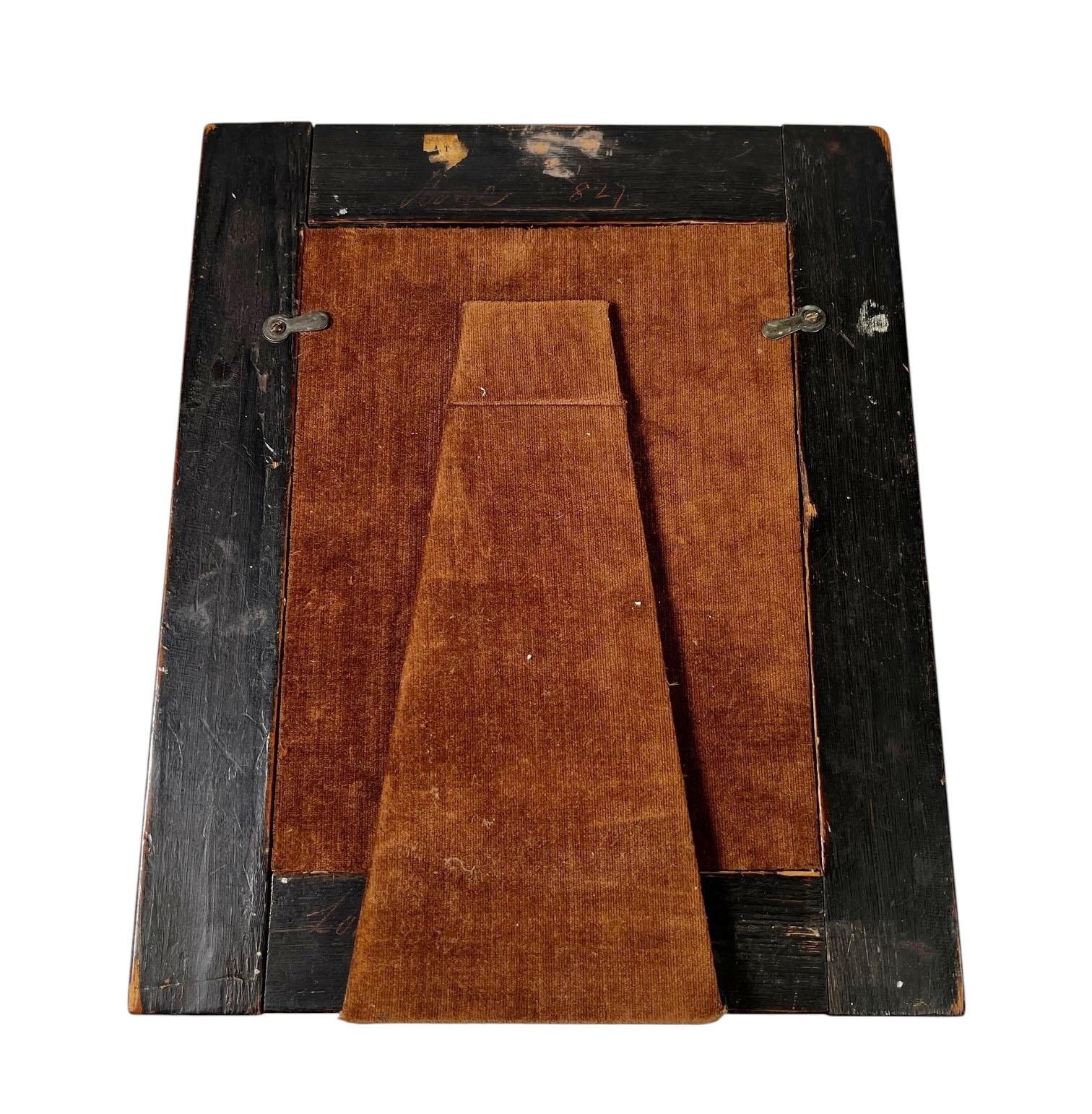 Early 19th Century Flemish Tortoiseshell Frame with Red and Black Marbling For Sale
