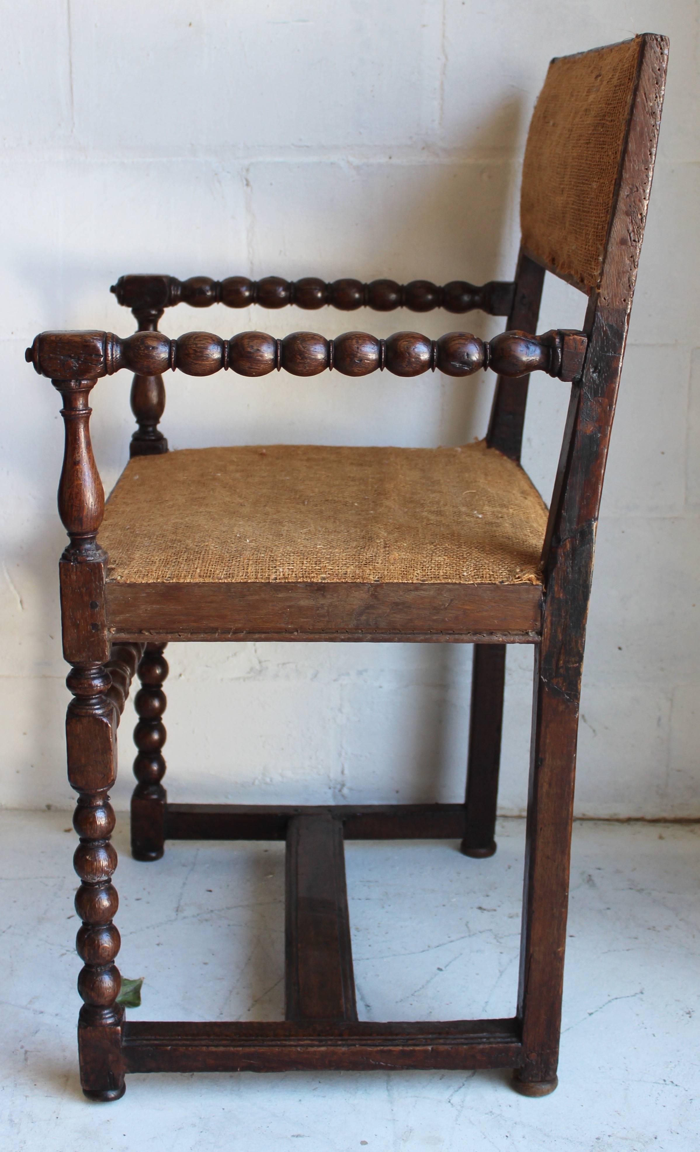 Flemish Turned Wood Armchair 1