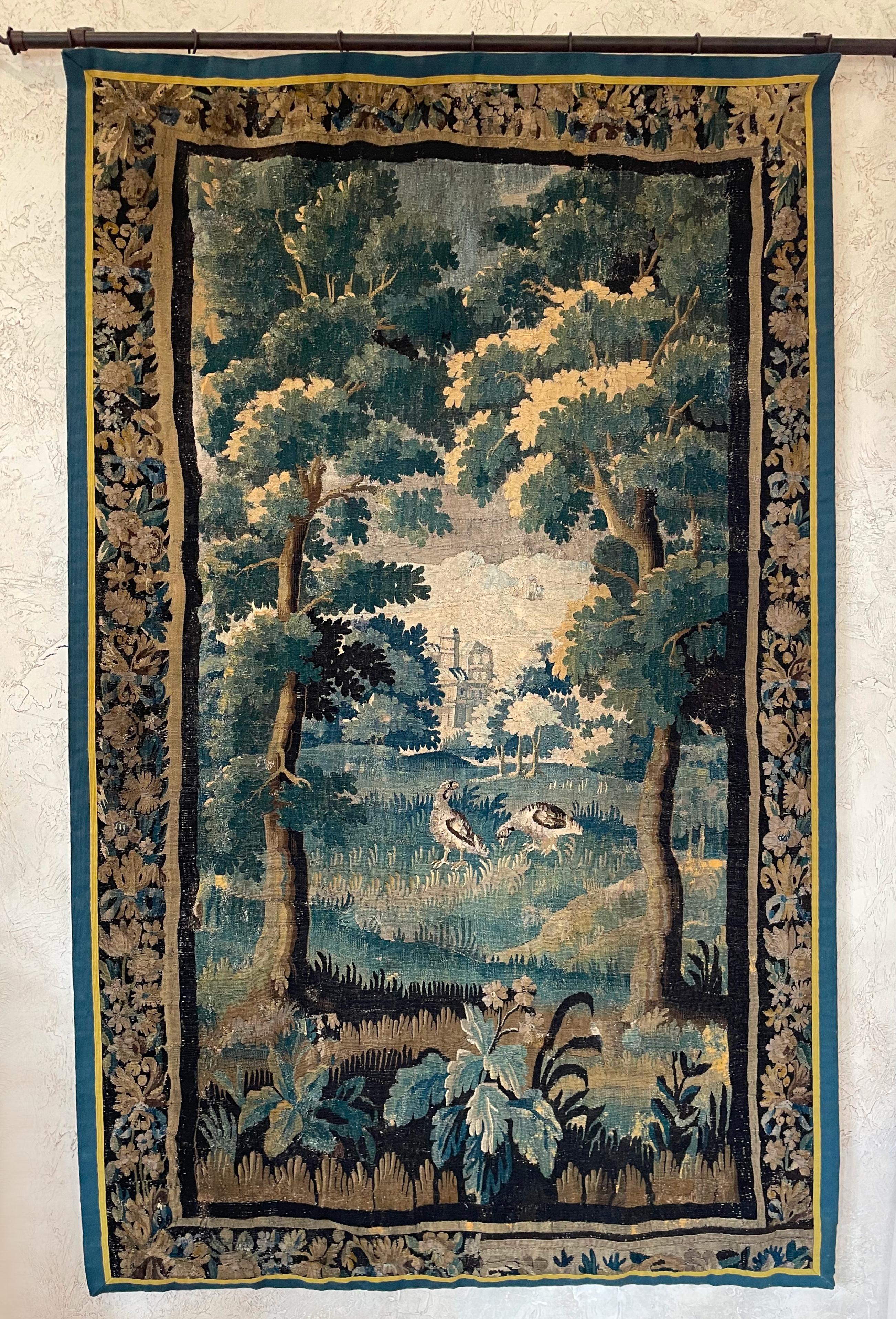 Thread Flemish Verdure Tapestry, 18th Century