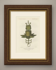 Flemish Votive Lamp, Fifteenth Century, Antique Print, 1851