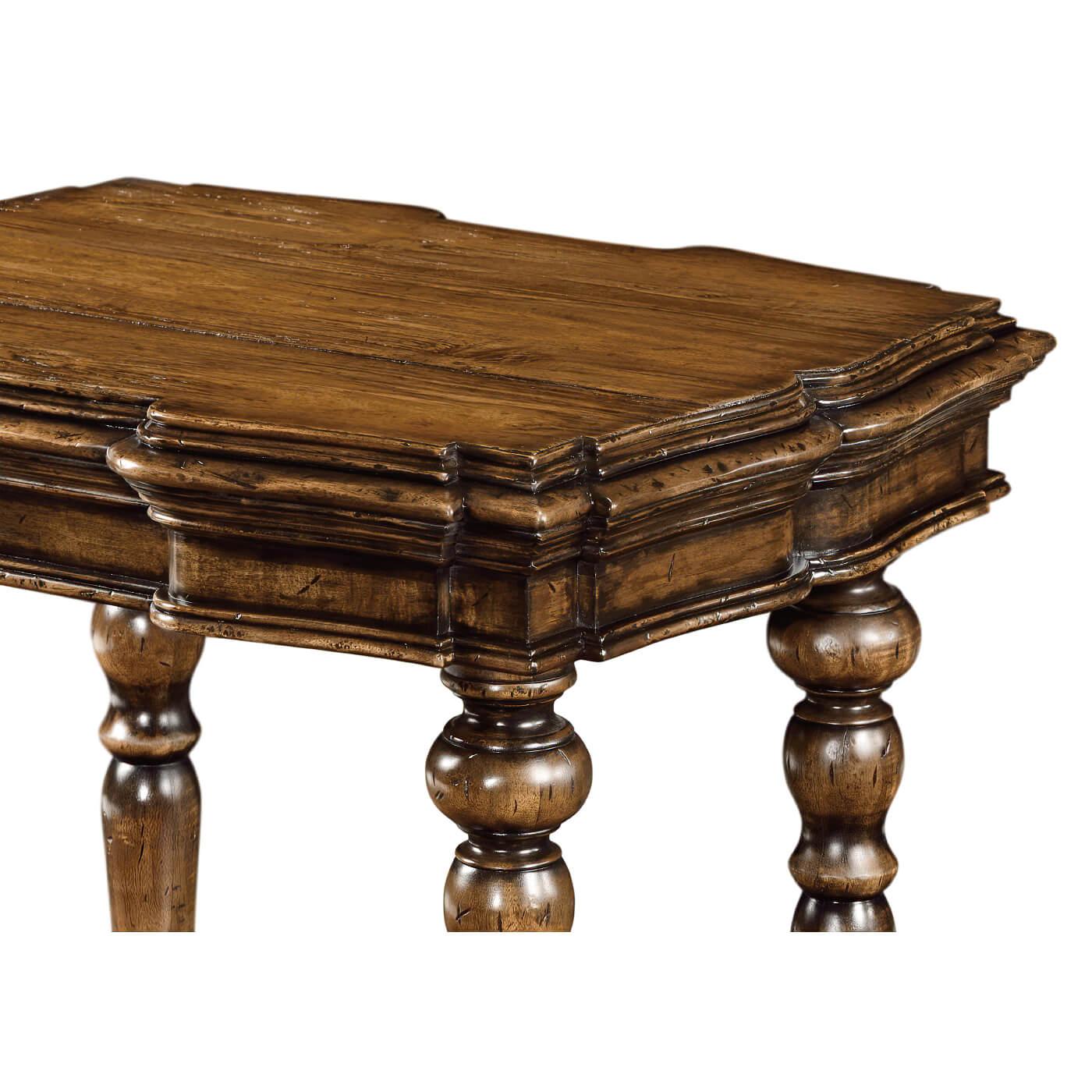 European Flemish Walnut Side Table