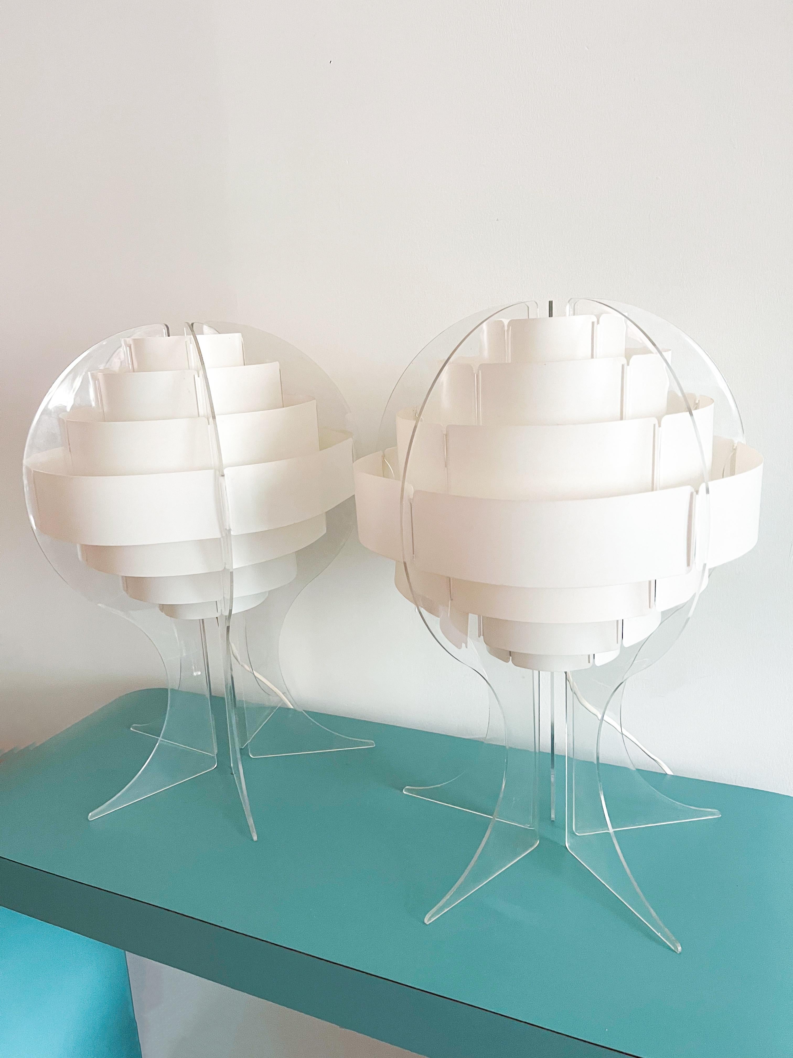 Danish Flemming Brylle & Preben Jacobsen Space Age Table Lamp, Denmark, 1960's For Sale