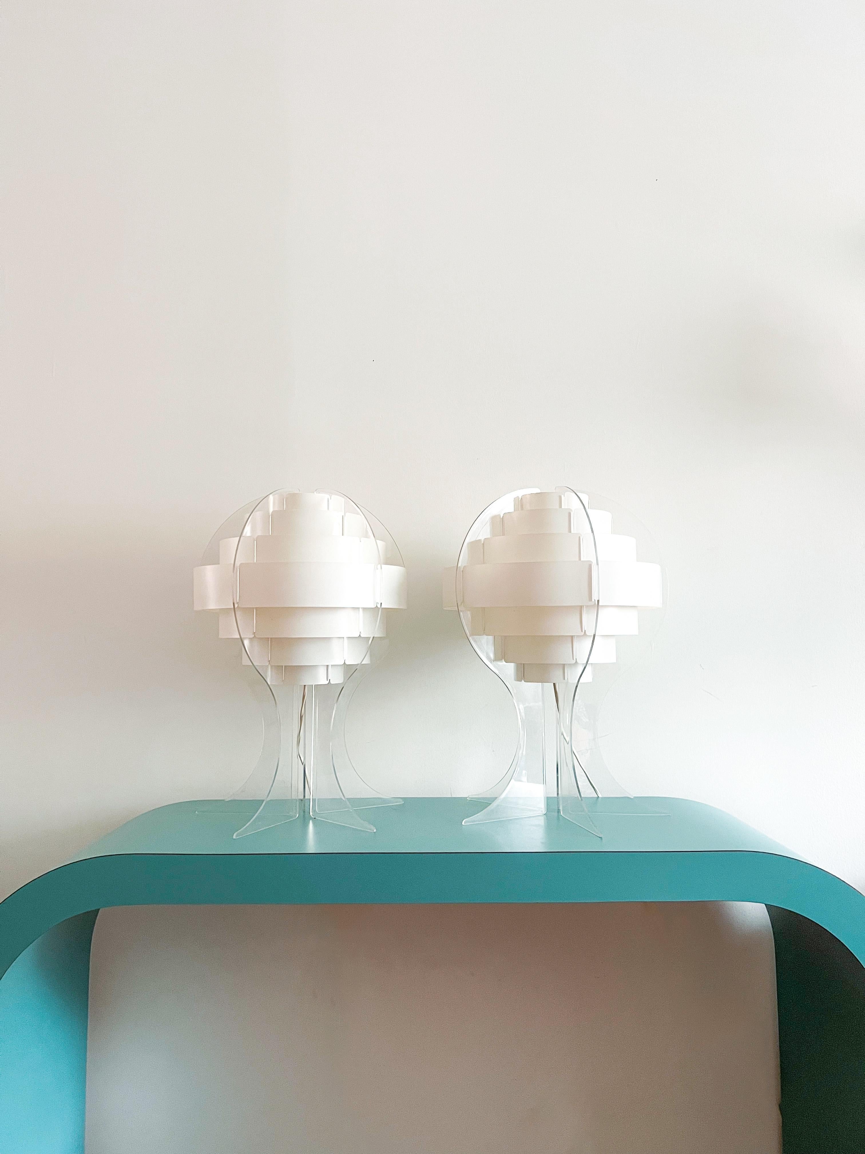 Flemming Brylle & Preben Jacobsen Space Age Table Lamp, Denmark, 1960's In Good Condition For Sale In Toronto, CA