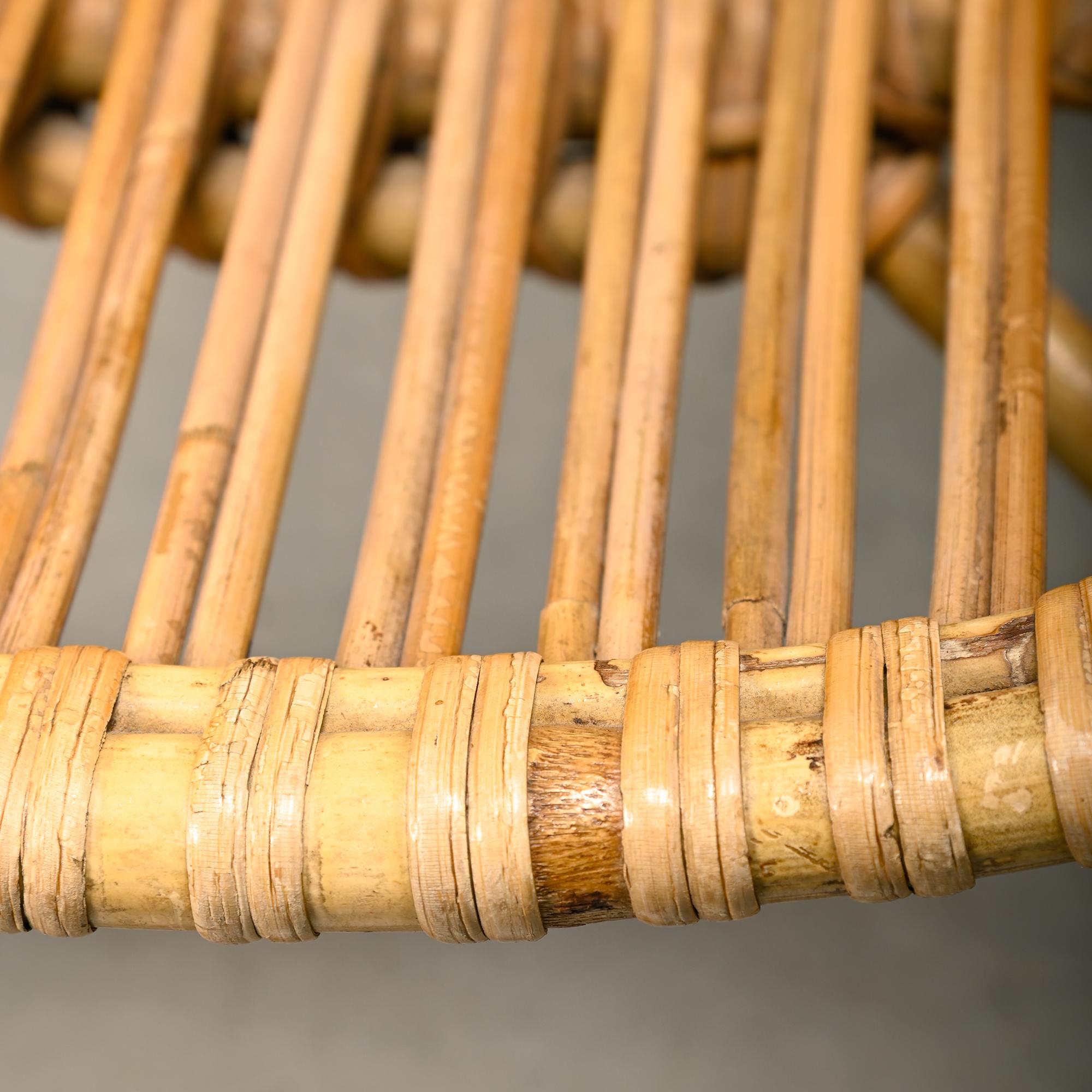 Silla de bambú y caña Flemming Lassen, E.V.A. Nissen & Co., década de 1940 en venta 4