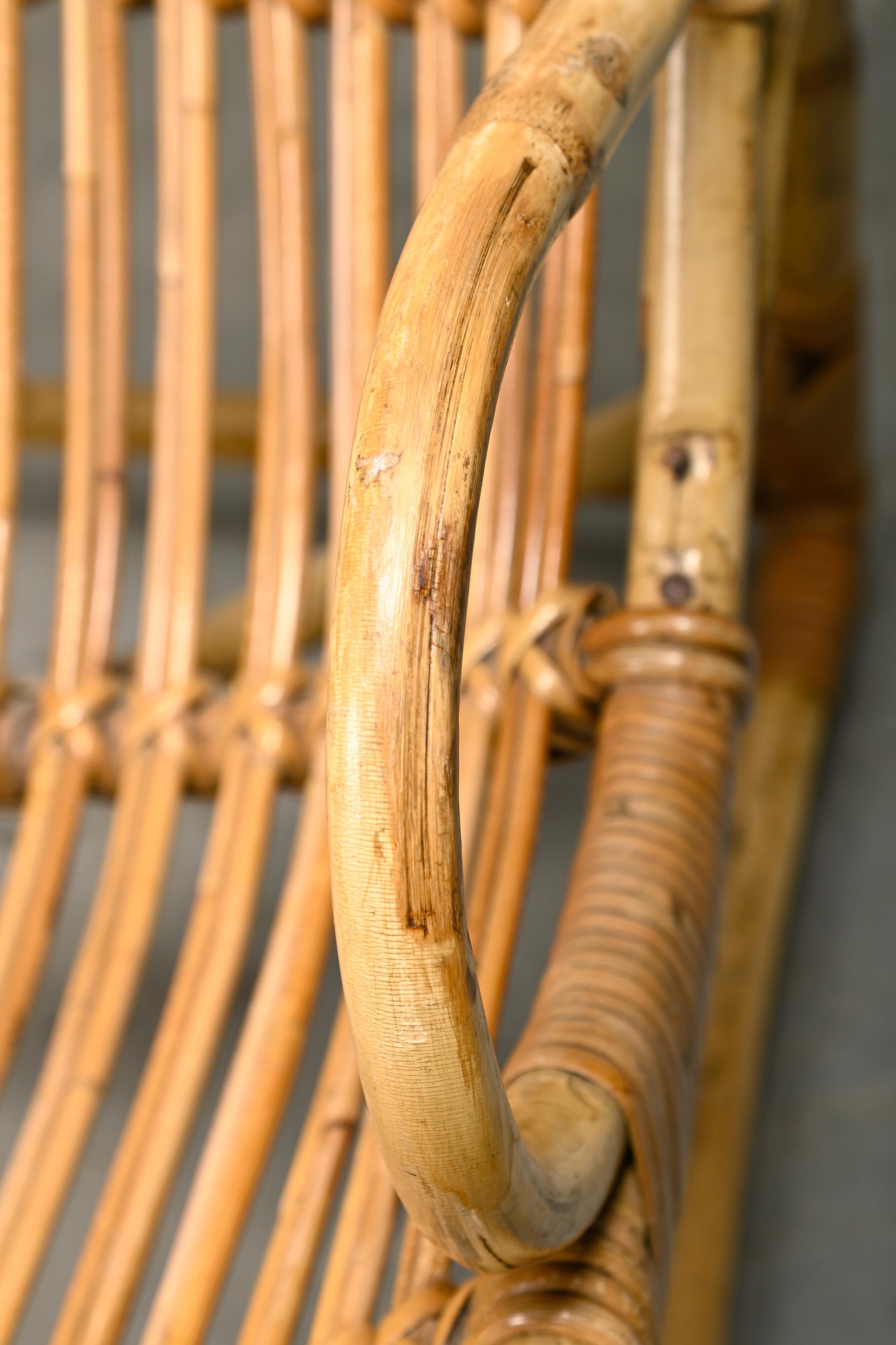 Silla de bambú y caña Flemming Lassen, E.V.A. Nissen & Co., década de 1940 en venta 5