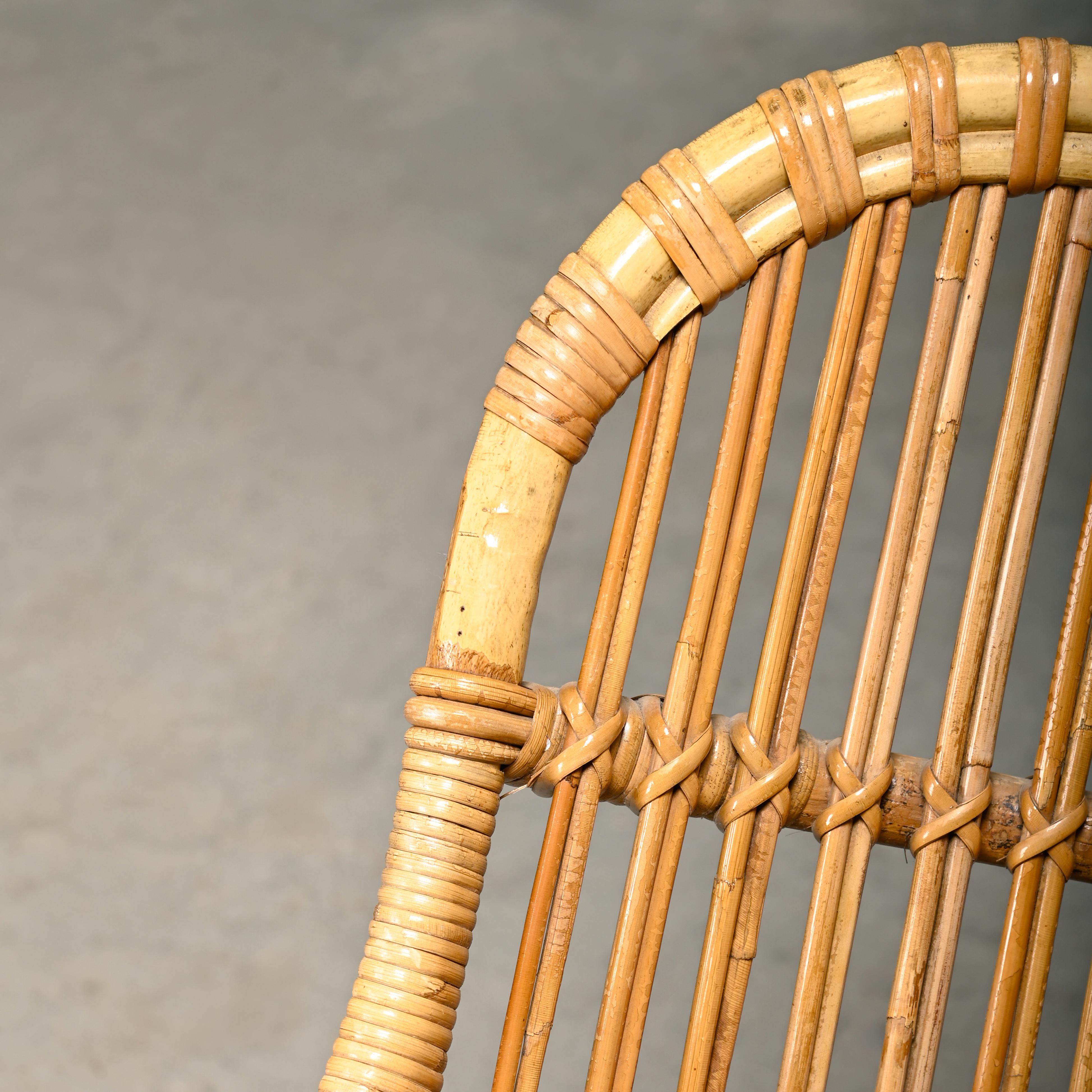 Silla de bambú y caña Flemming Lassen, E.V.A. Nissen & Co., década de 1940 en venta 7