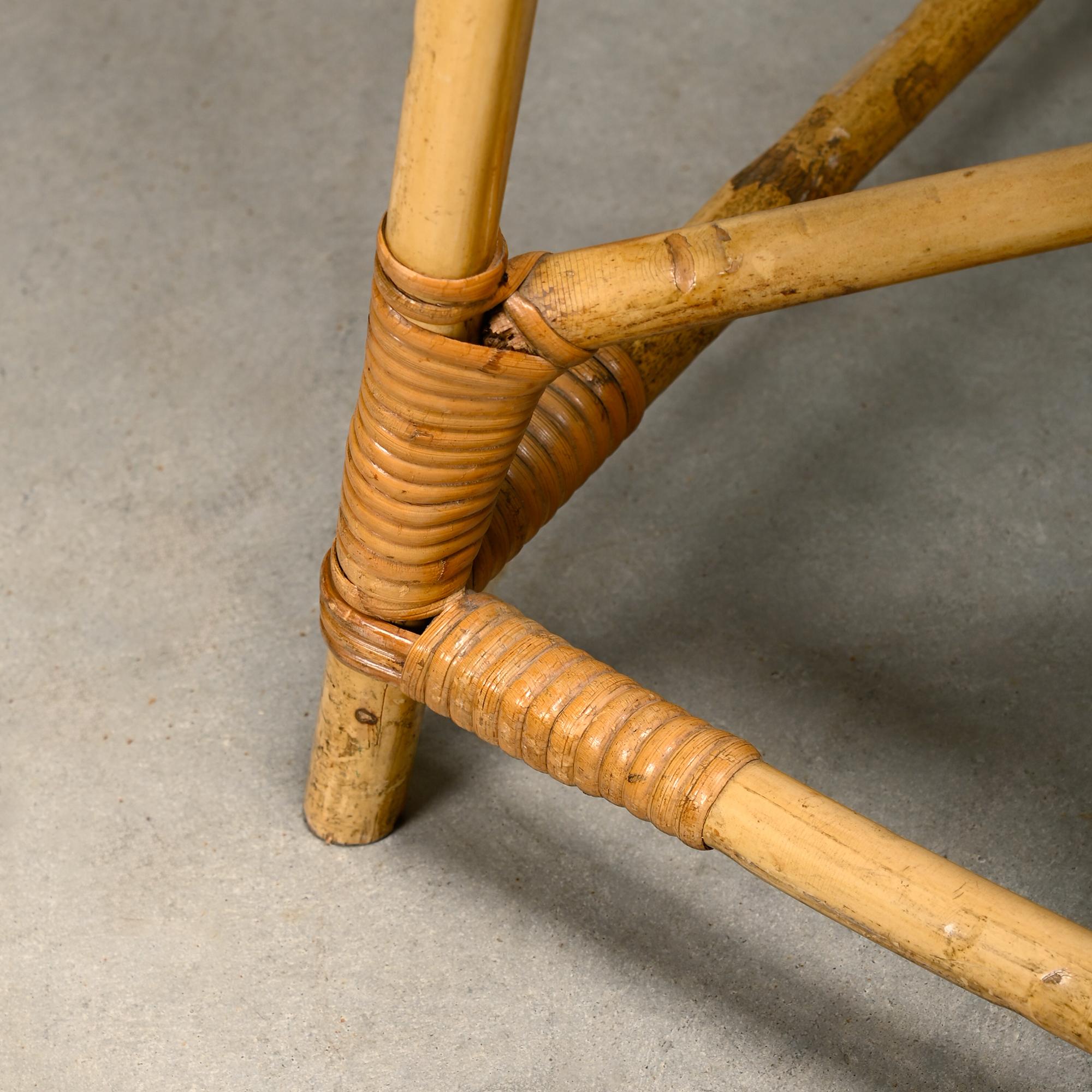 Silla de bambú y caña Flemming Lassen, E.V.A. Nissen & Co., década de 1940 en venta 9