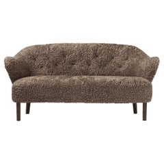 Flemming Lassen Ingeborg Sofa Sheepskin Sahara Dark Stained Oak for Audo